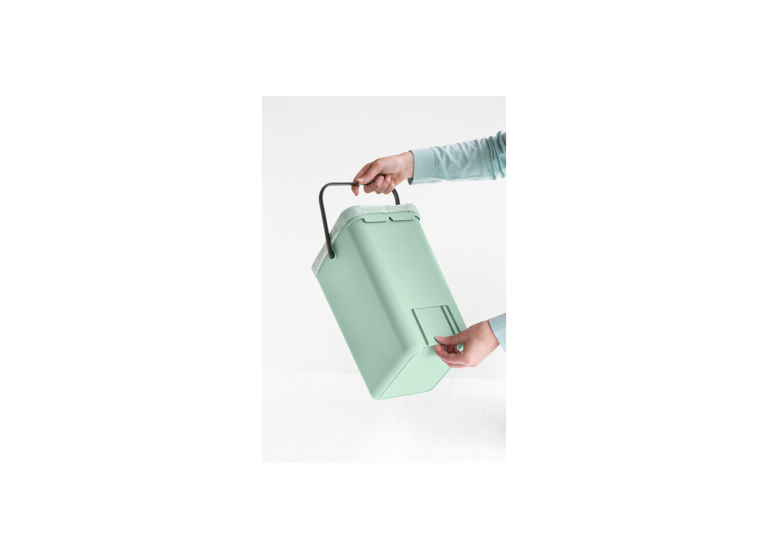 Detailfoto - Vuilnisbak Sort & Go Brabantia 12L - jade green