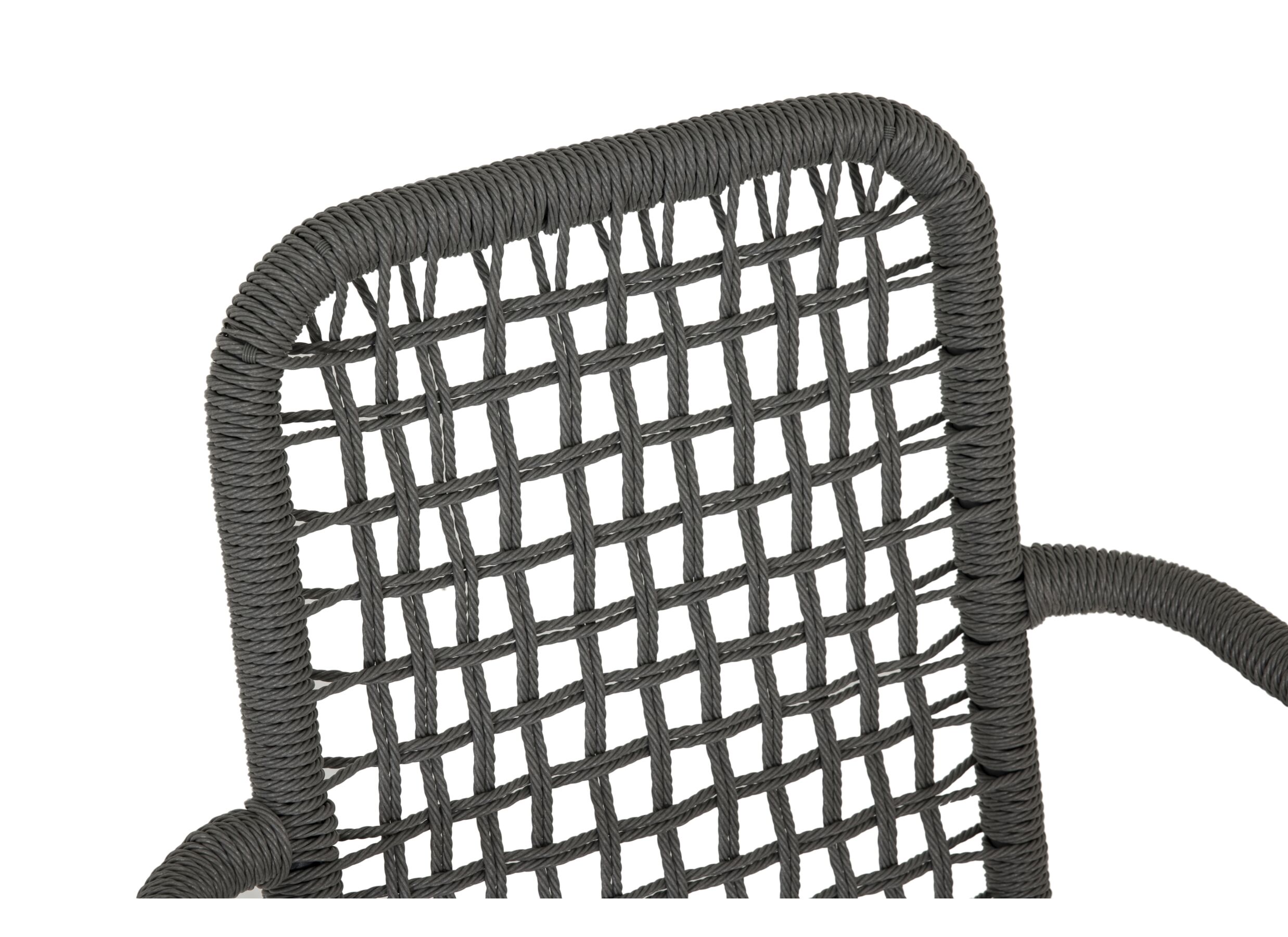 Chaise de jardin Hopi 55x61x81cm - artificial rattan - anthracite