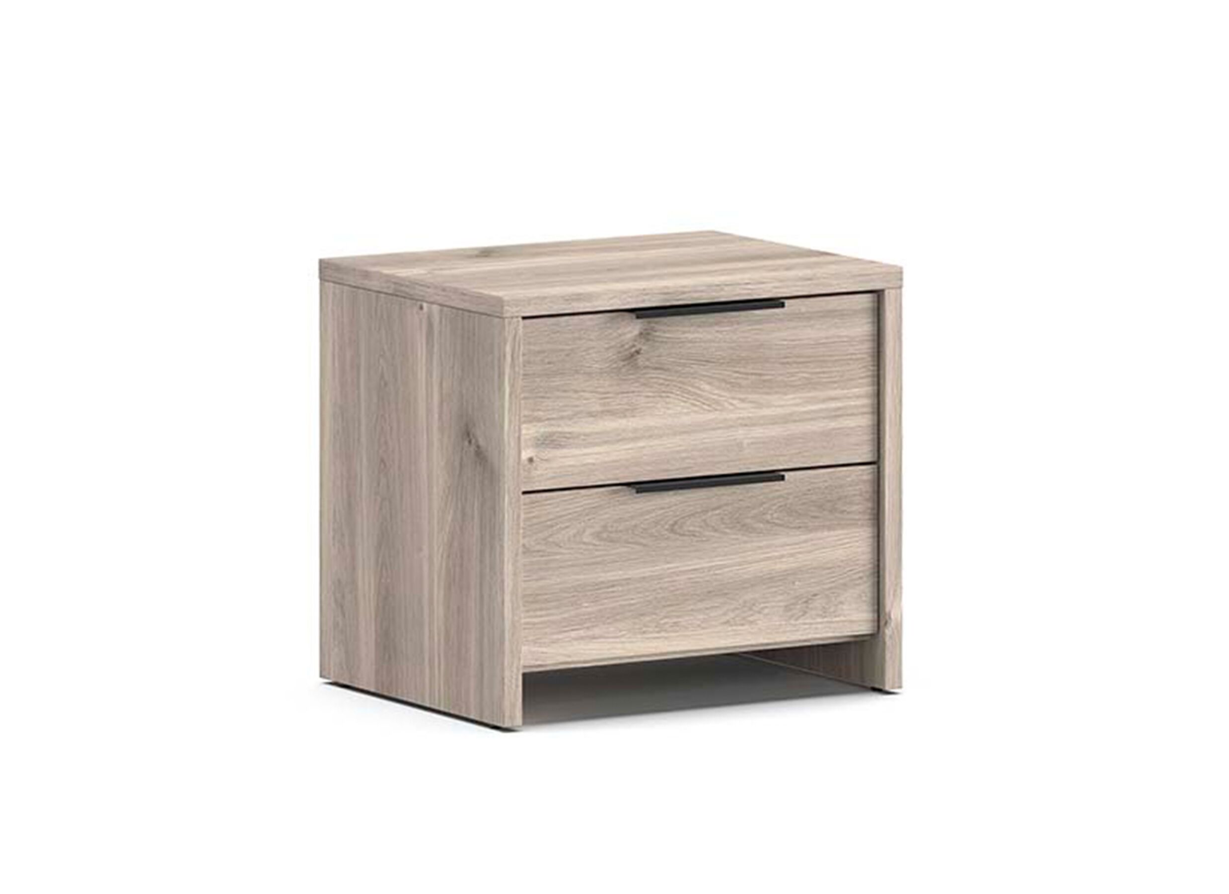 Plus Important - Table de chevet Gloria 54x45x50cm - mélamine - greige castello oak
