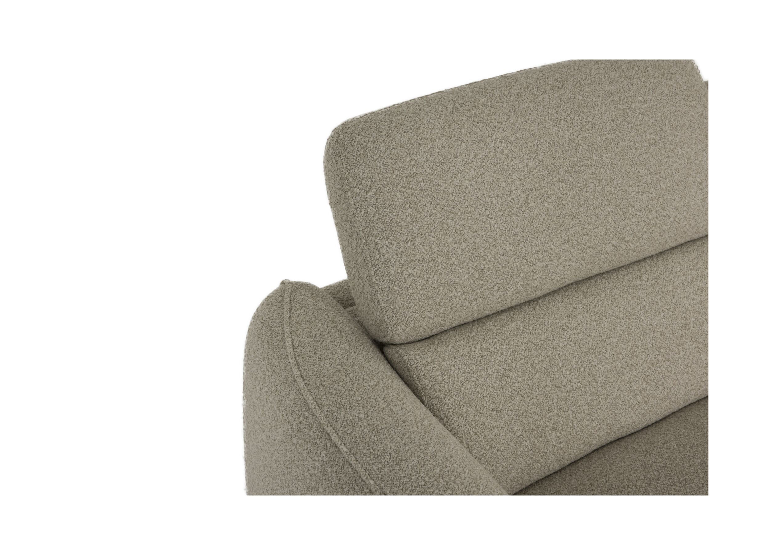Detailfoto - Hoeksalon Clay 270x172cm - stof - beige