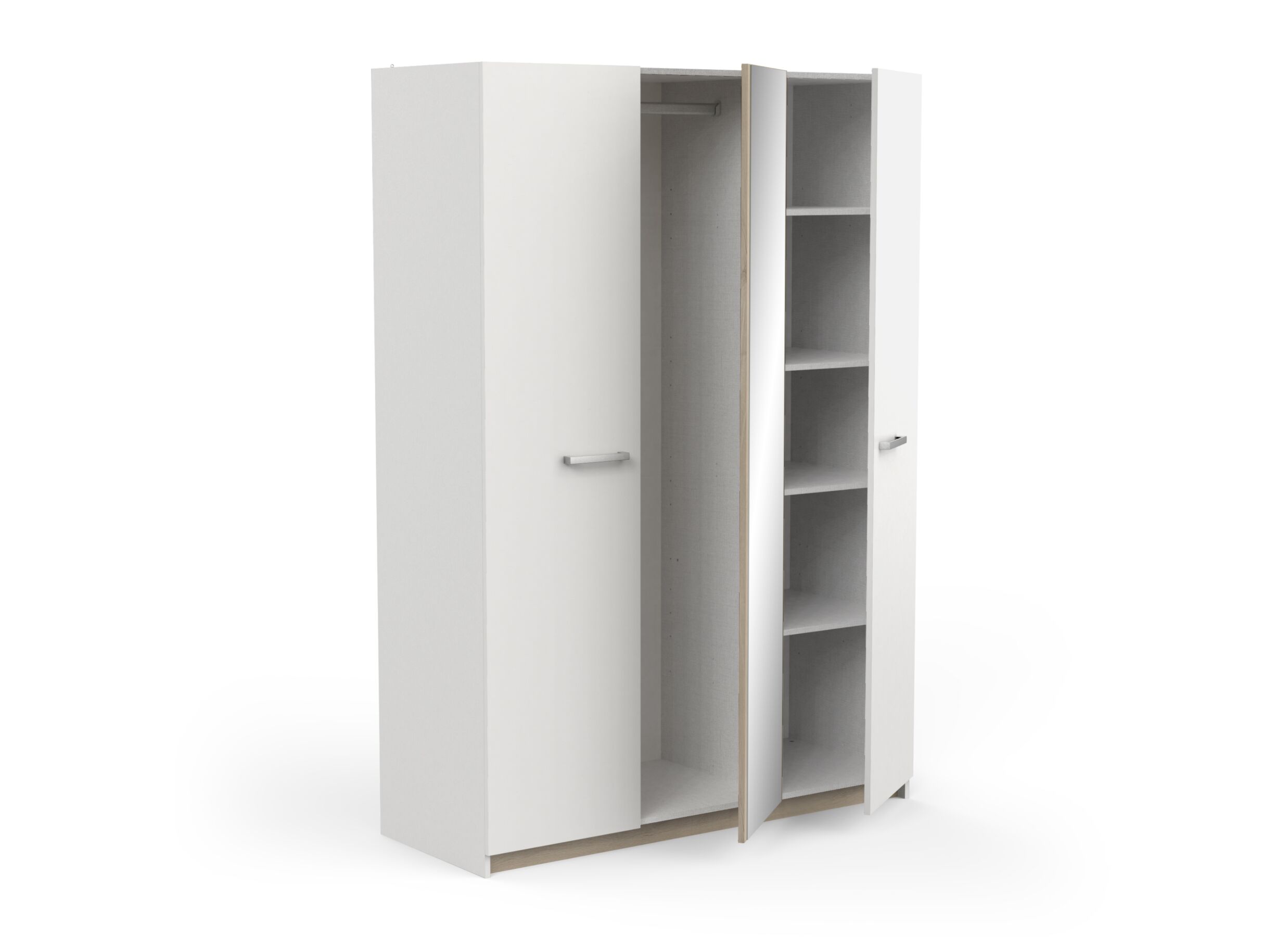 Garde-robe Watson 134cm - décor - chêne kronberg/blanc