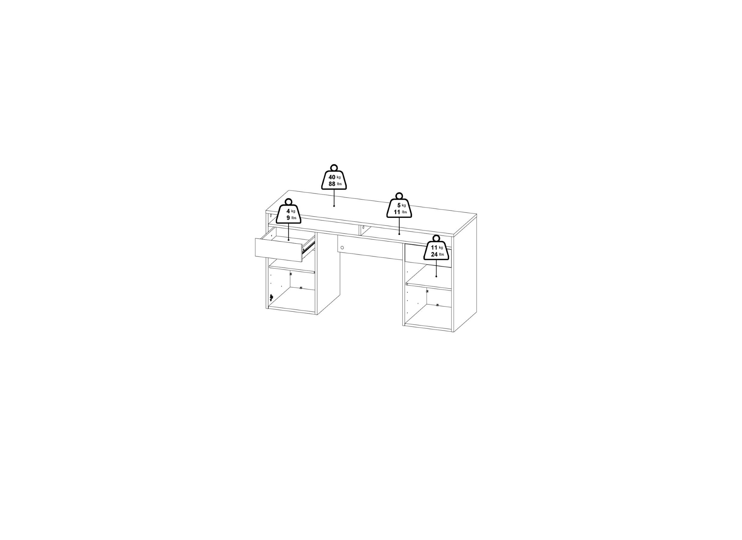 Dimensions - Bureau Function Plus 149x48x78cm