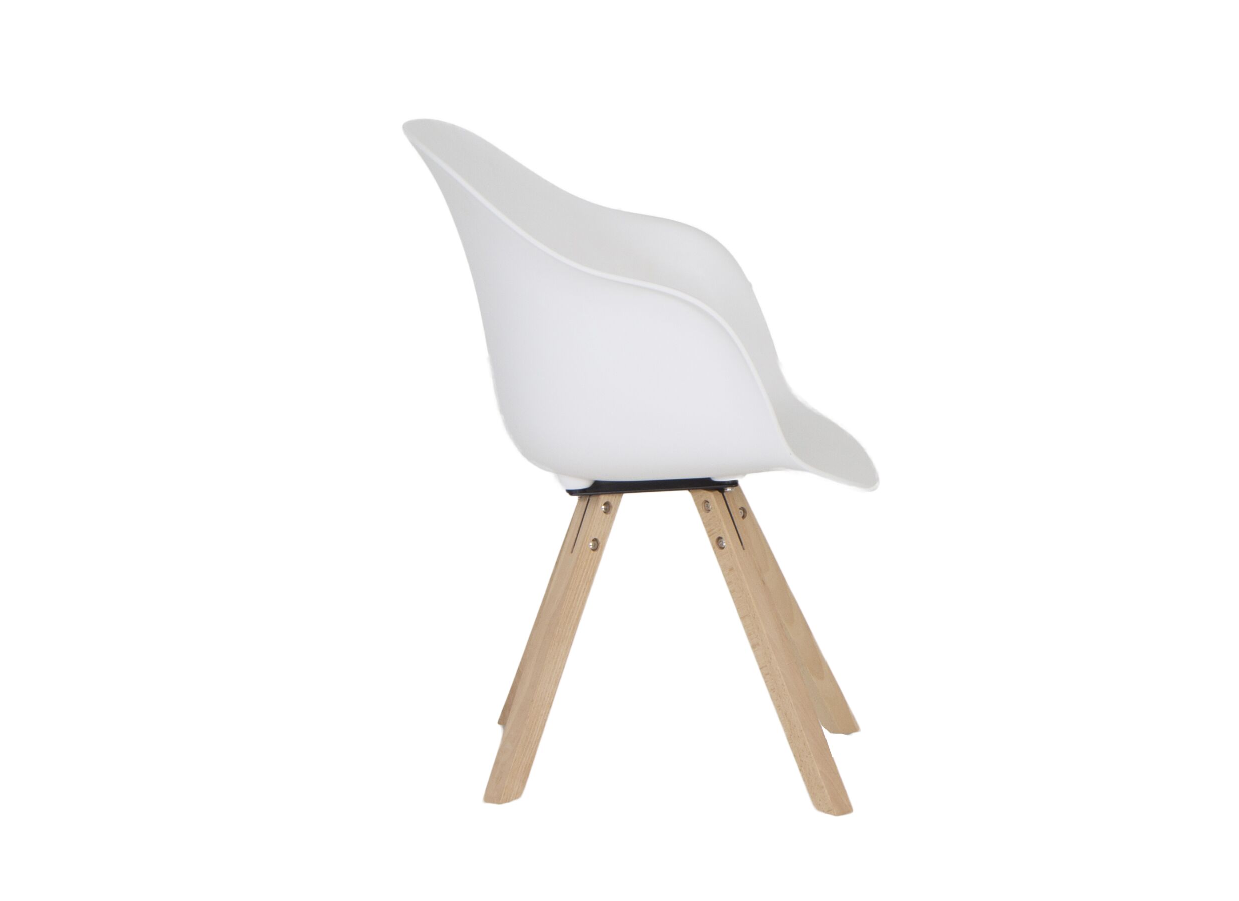 Detail - Chaise coque Kabbala synthétique blanc