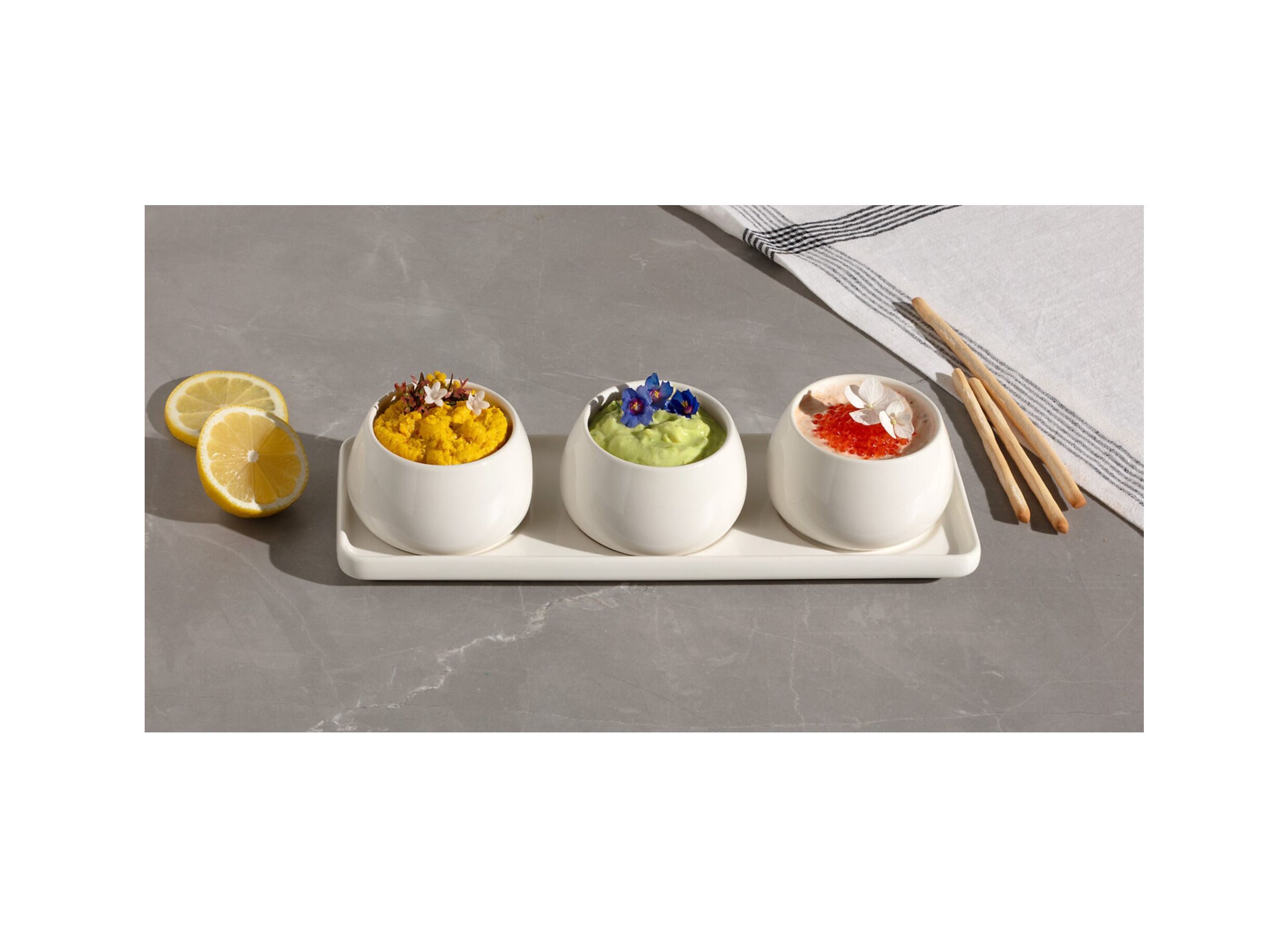 Foto ambiance - Set apéritif Nora 4pcs Ø9,50cm