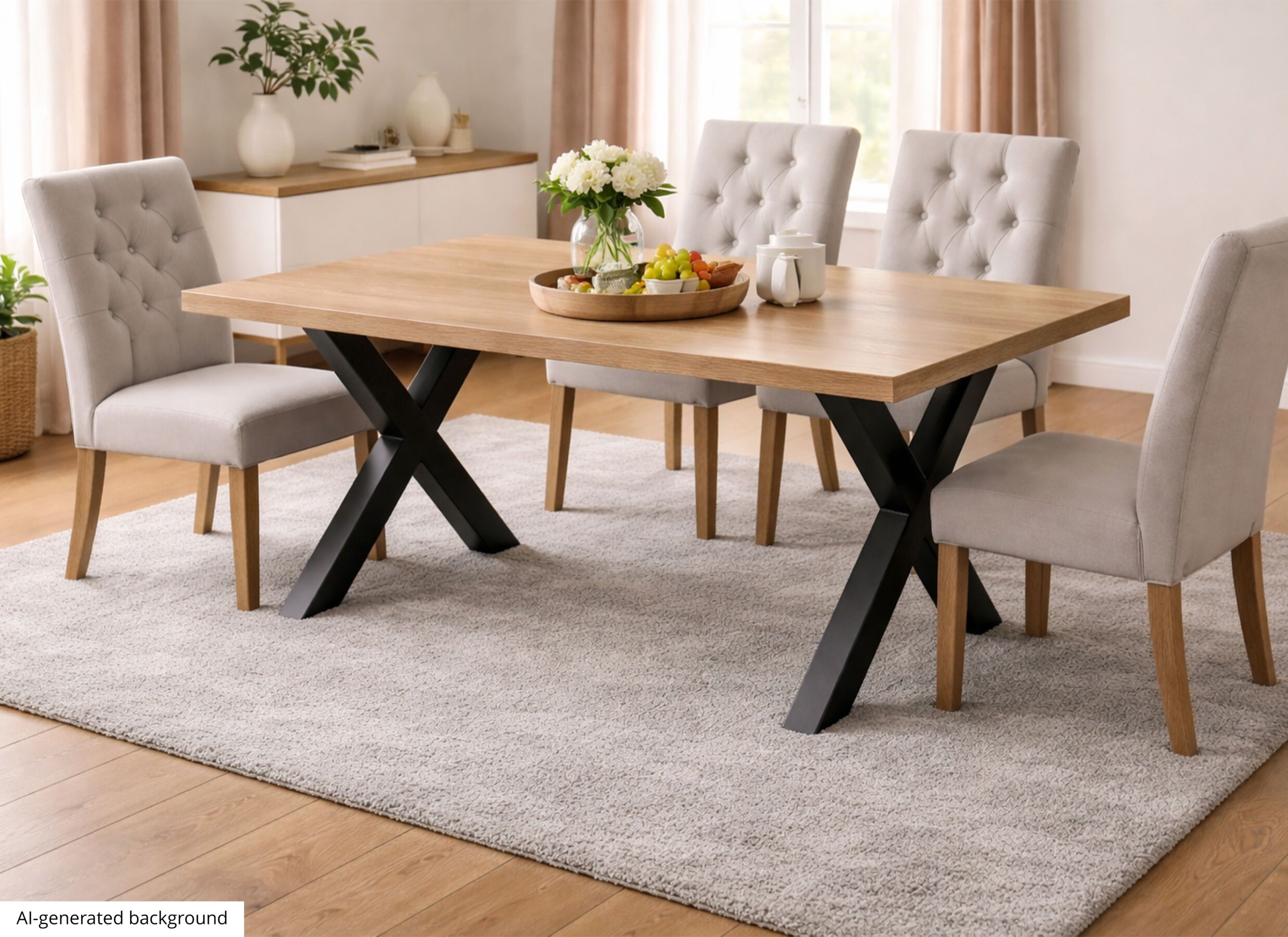 AI Generated - Tafel Marnix 200x100cm - decor - bruin