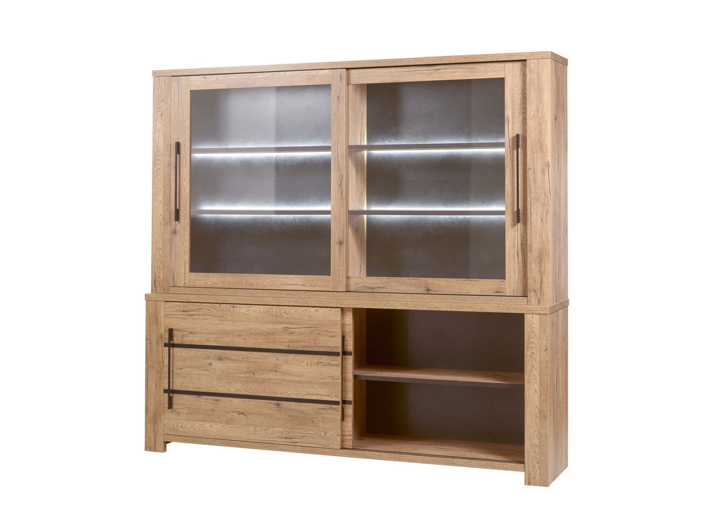 Vitrine Otto 230cm - décor - chêne scarlet