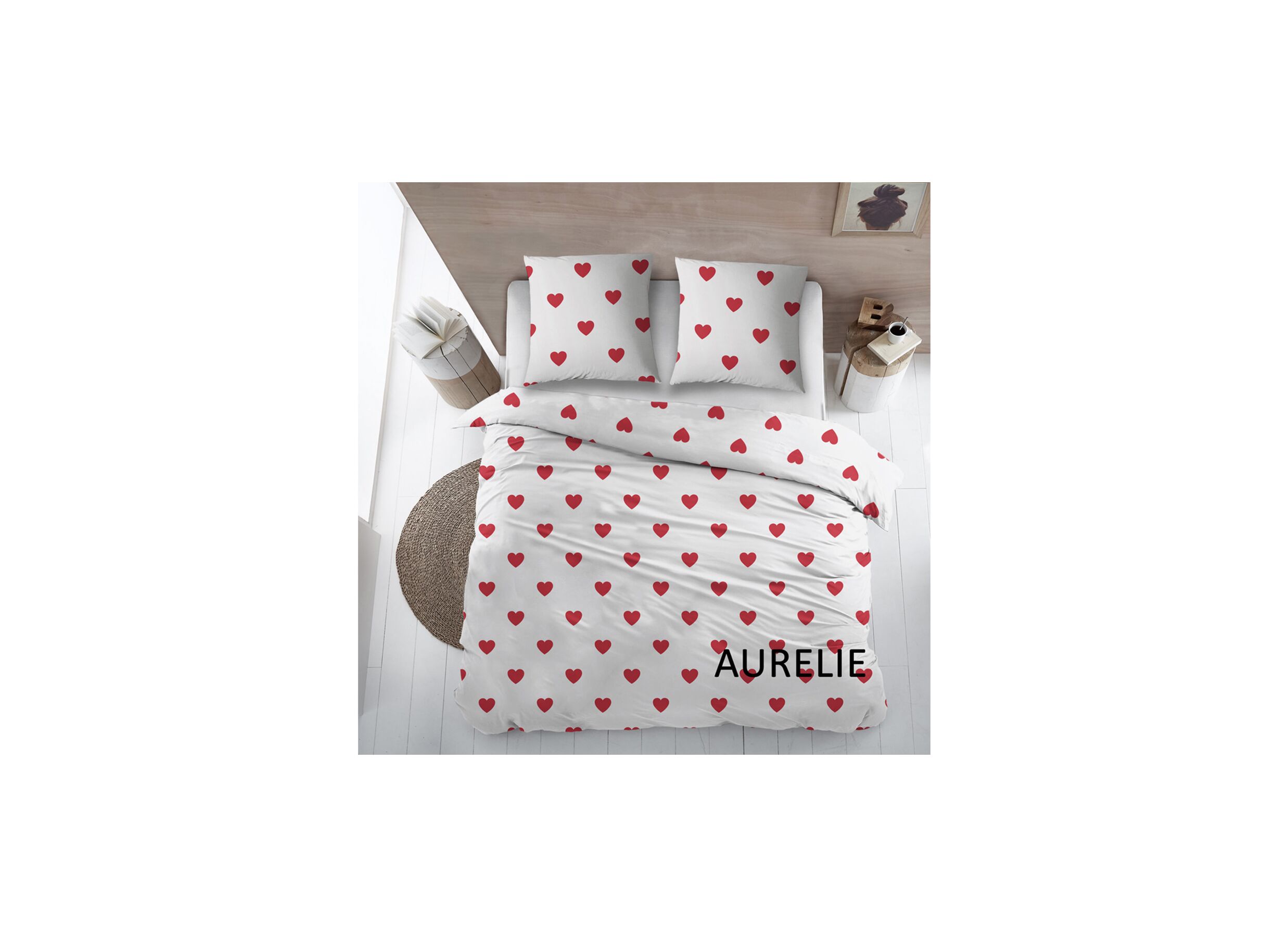 Housse de couette Aurelie 200x220cm coton - Housse de couette Aurelie 200x220cm coton