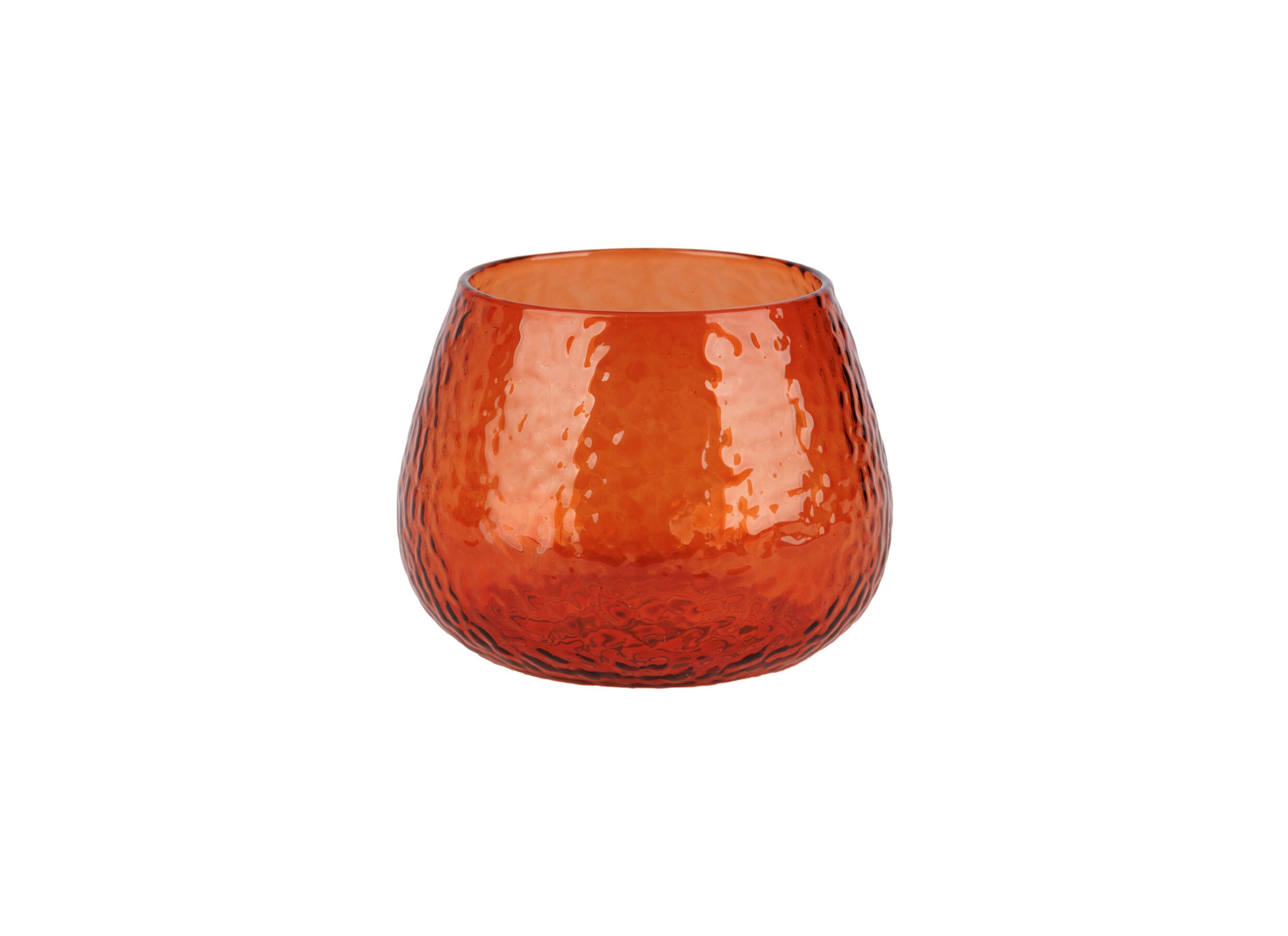 Hoofdfoto - Theelichthouder Hammered H7cm oranje