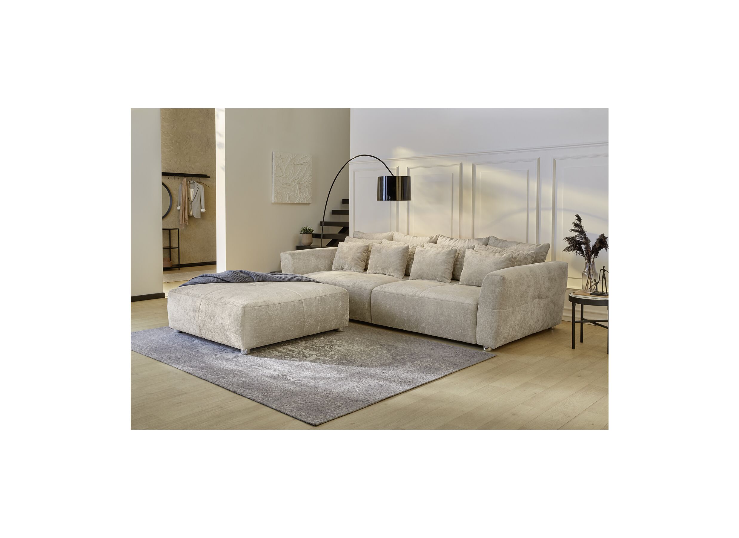 Canapé Gulliver 4 places - tissu - beige