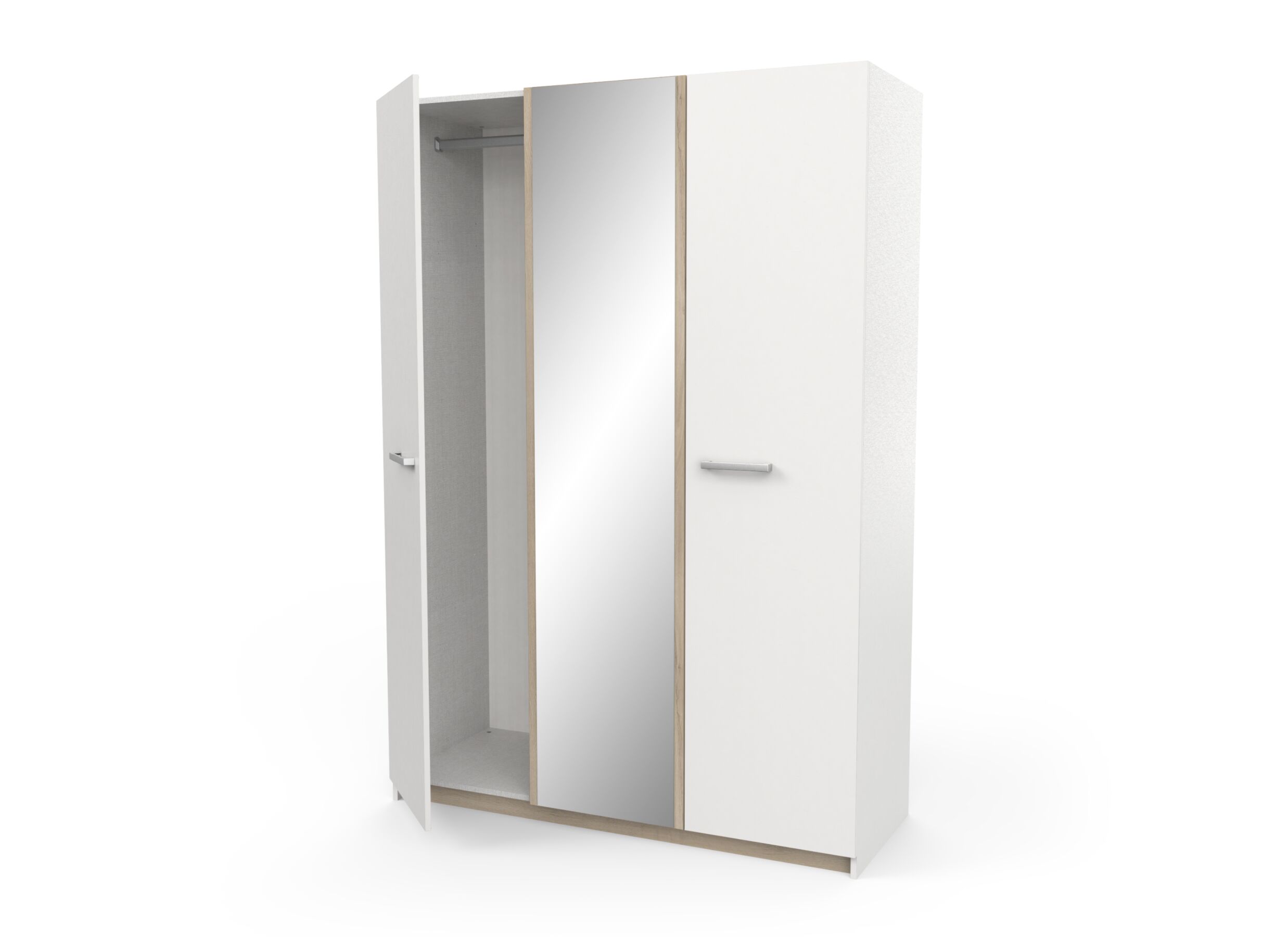 Garde-robe Watson 134cm - décor - chêne kronberg/blanc