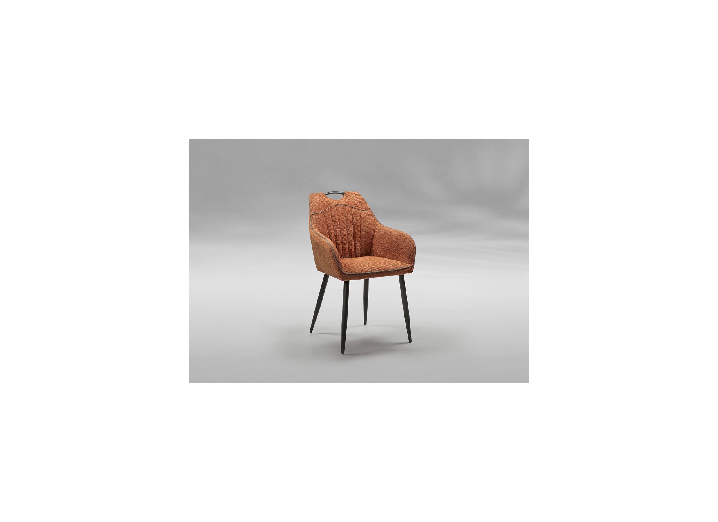 Stoel 58x55x90cm - stof - koper