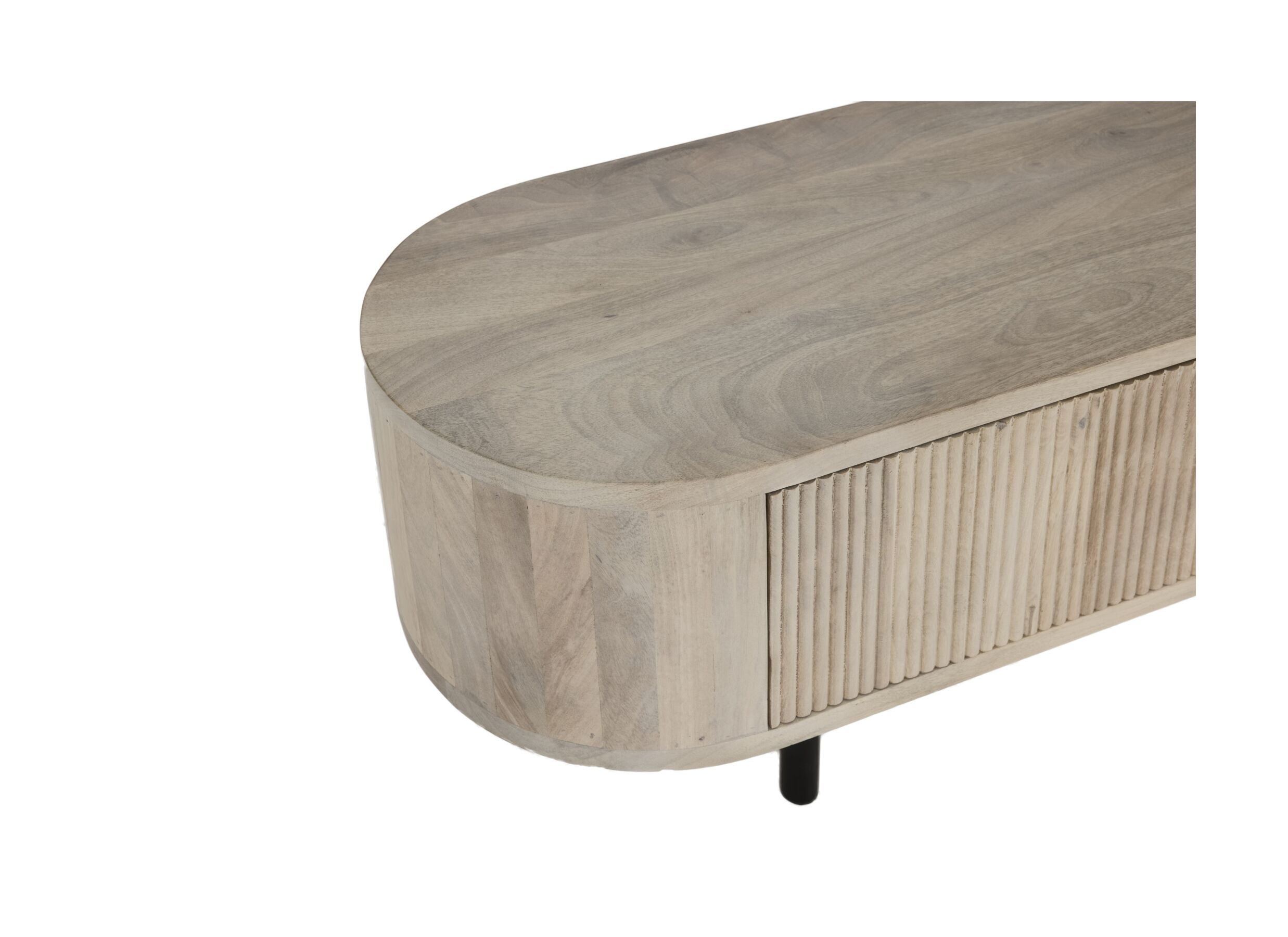 Detailfoto - Tv-meubel Limes 180cm - mango massief - wit & beige
