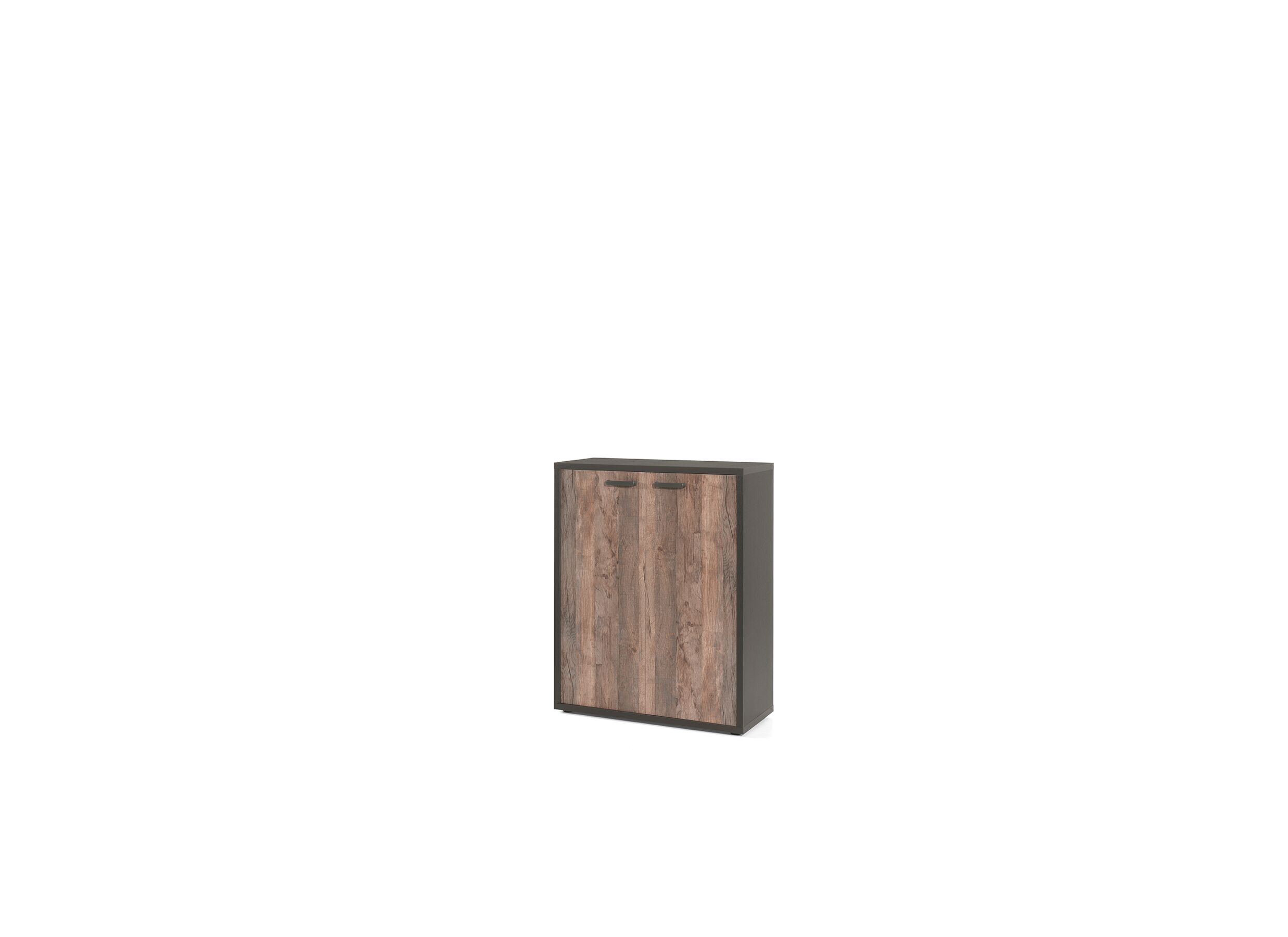 Armoire de rangement Pronto 90cm - Armoire de rangement Pronto 90x40x112cm - mélamine - marron & noir
