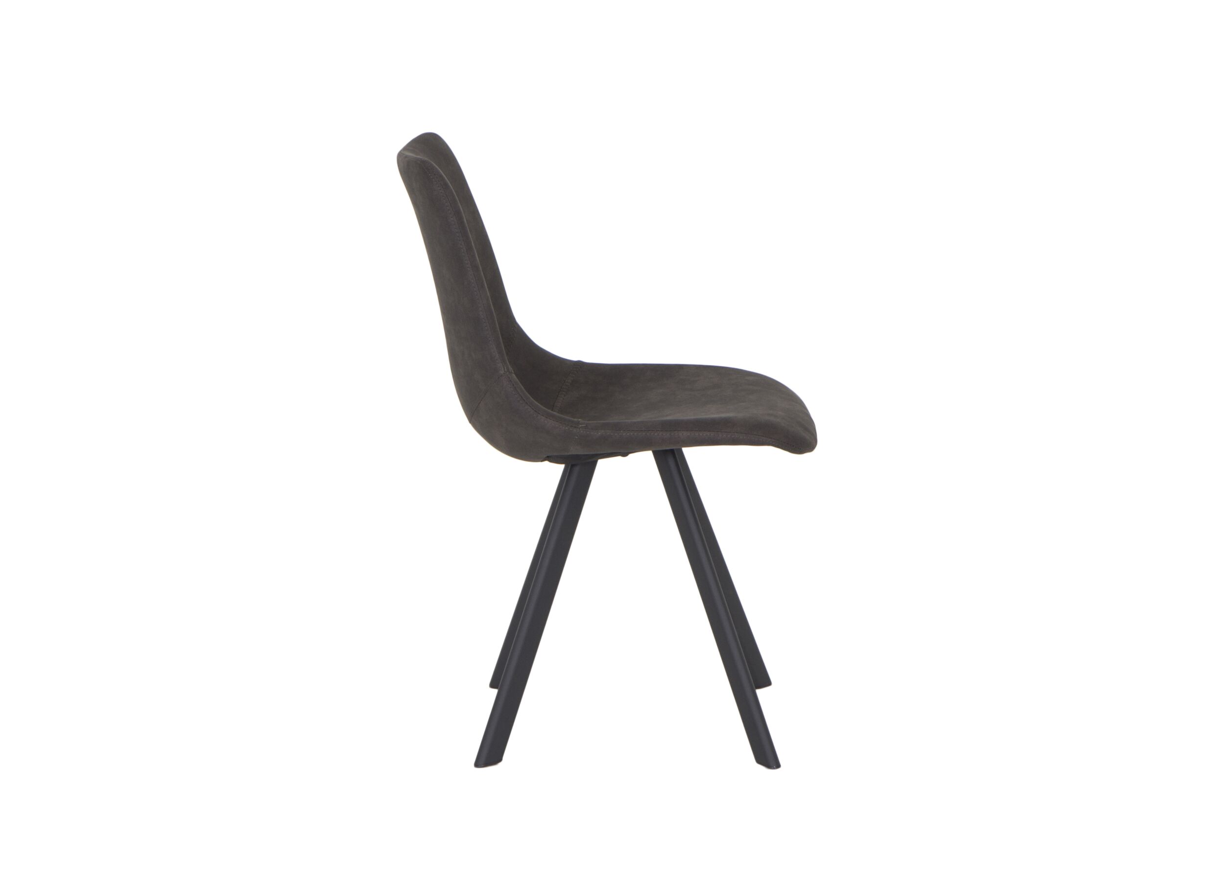 Chaise Frantz 47x57x83cm - tissu - anthracite