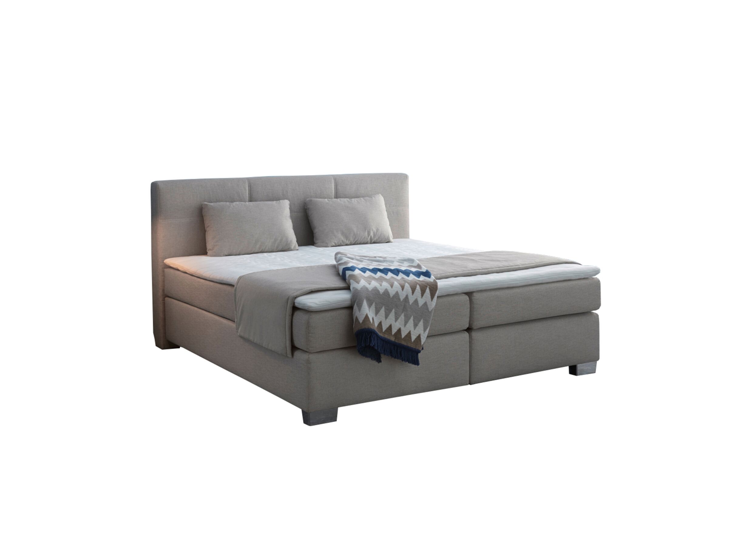 Boxspring Emilia 180x200cm - tissu - greige