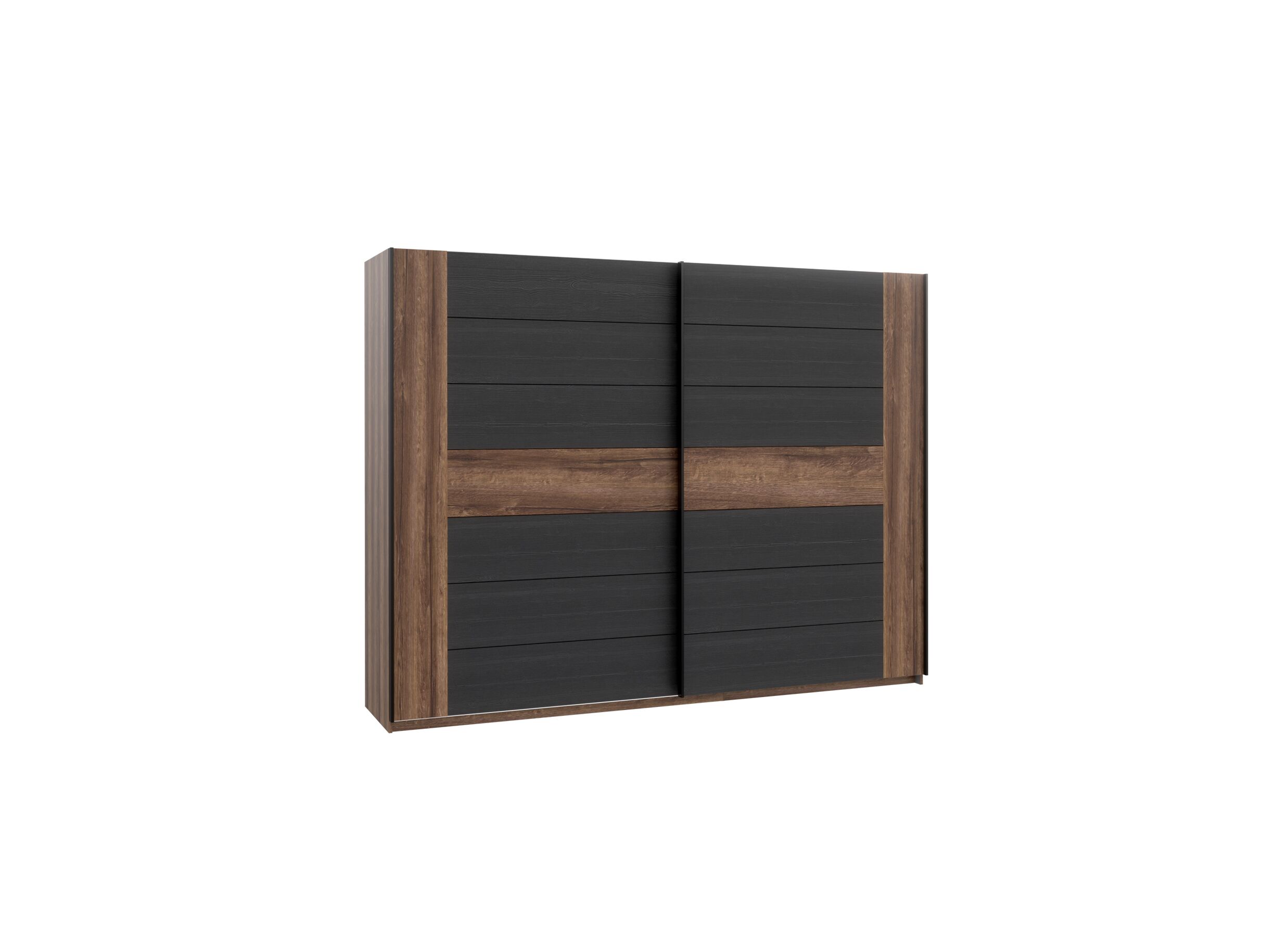 Armoire à portes coulissantes 270cm - Armoire à portes coulissantes 270cm - décor - brun/noir