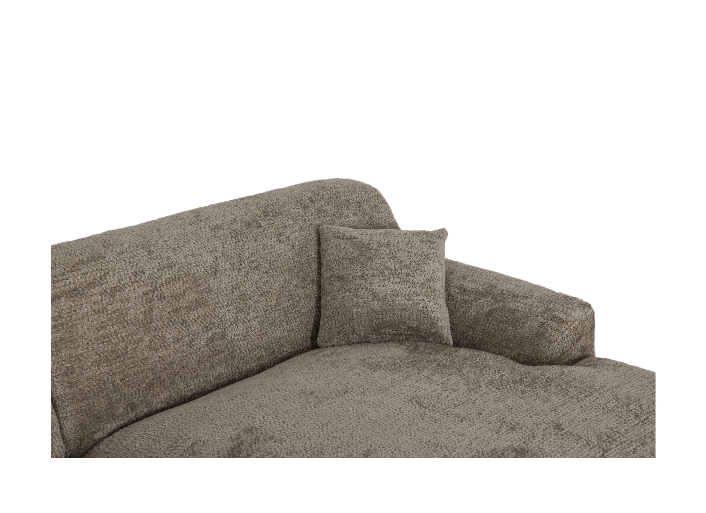 Detailfoto - Hoeksalon Massa 354x168cm - stof - taupe