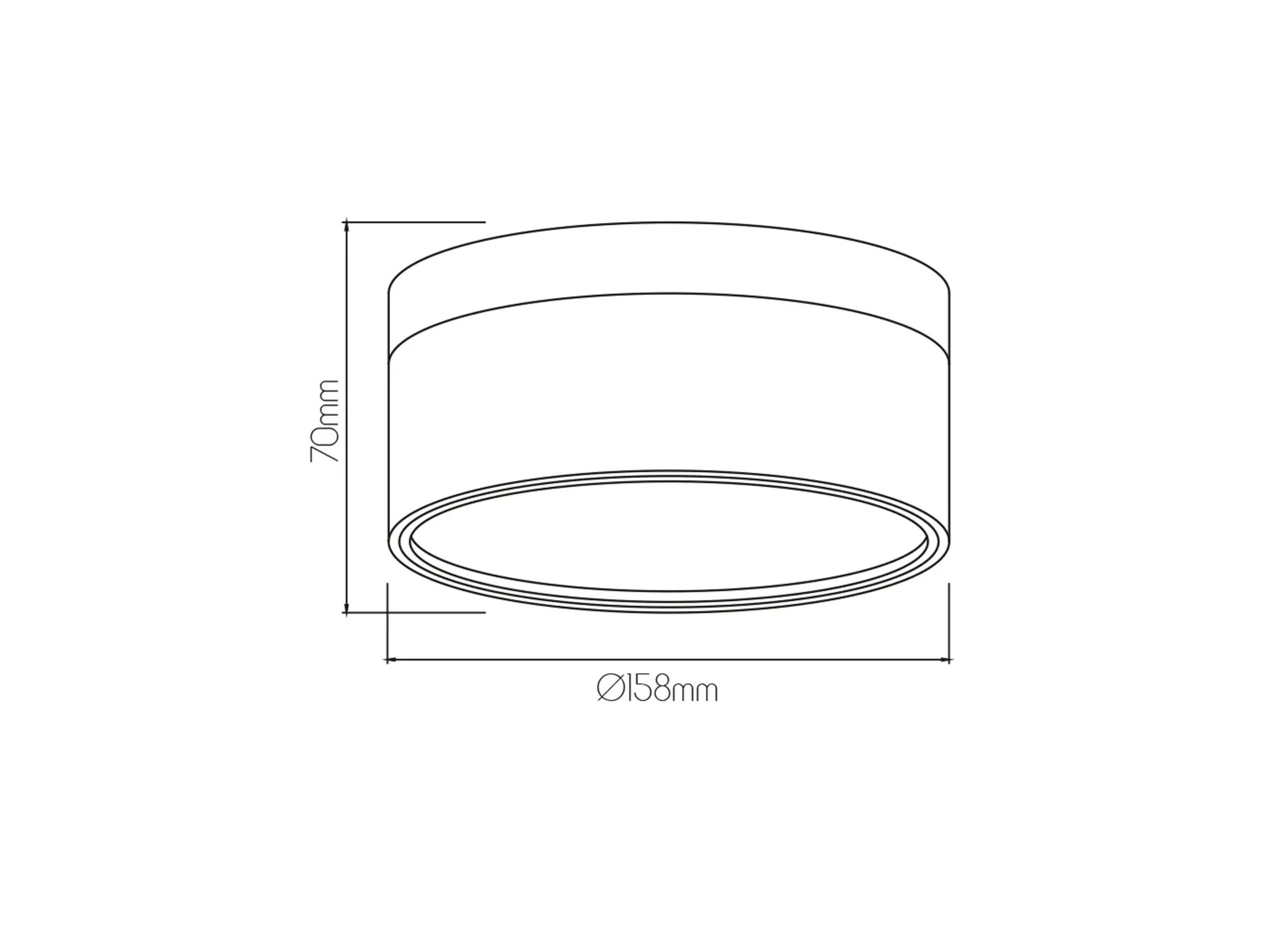 Opbouwspot 24W Ø15,8cm - aluminium - zwart & goud