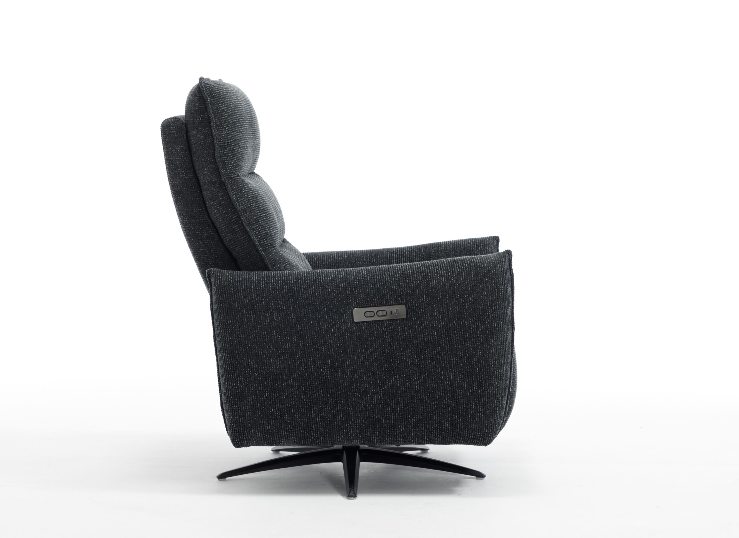 Aperçu - Fauteuil relax Jorge électrique - tissu - gris