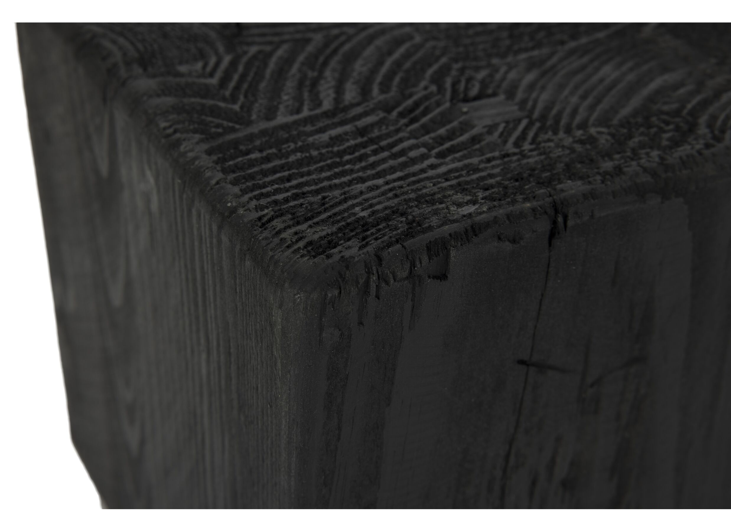 Colonne Qubit 20x20x20cm - sapin massif recyclé - noir