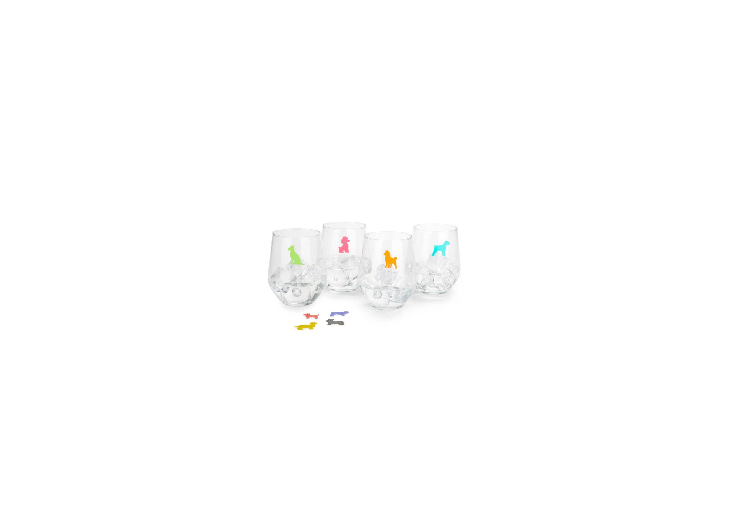 Glasklever Sticky Dogs x8 1 - Collant de verre Sticky Dogs x8 1,5x1,5x0,1cm - silicone - multi