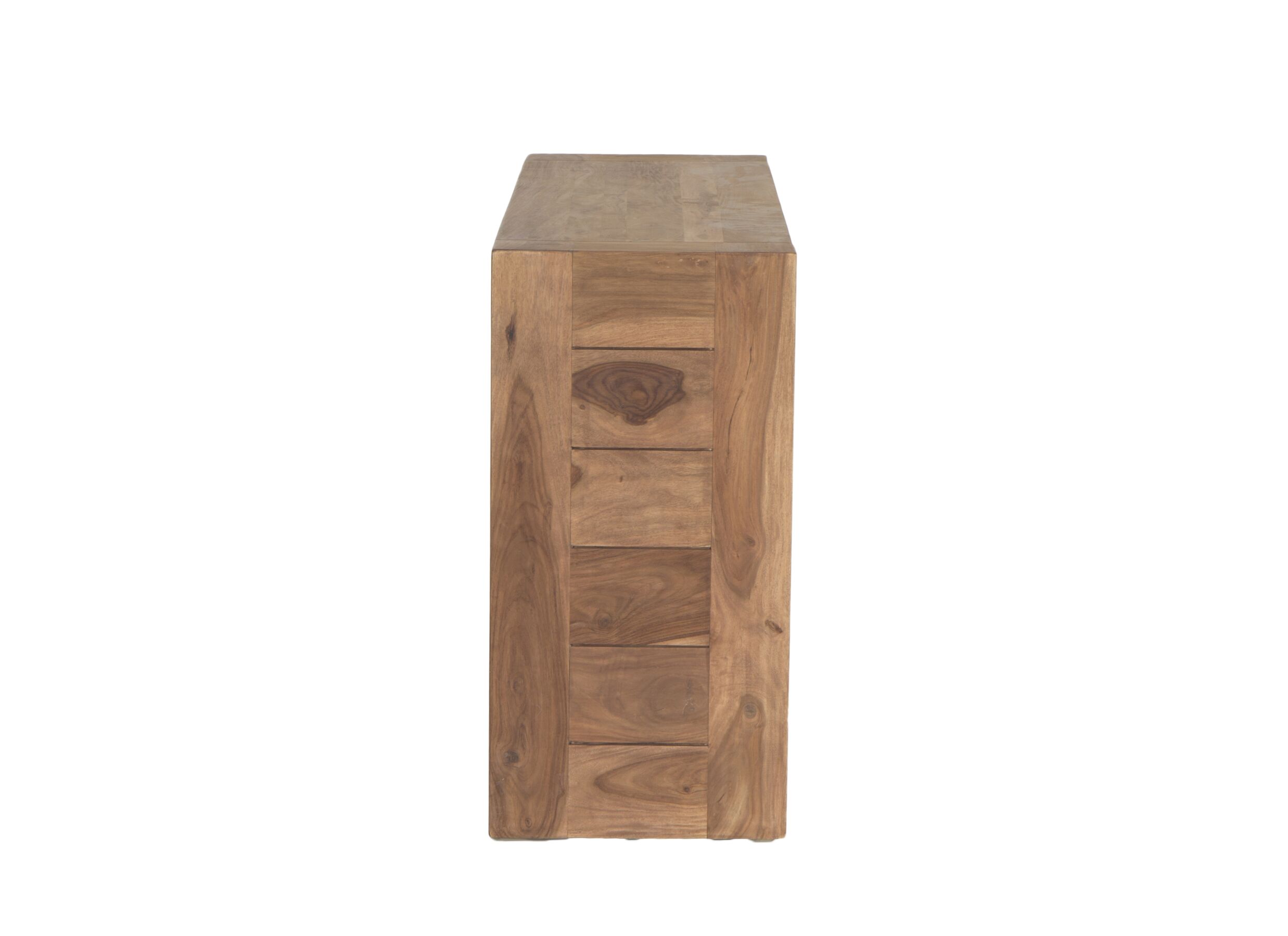 Meuble TV Carbone 150cm - sheesham massif & décor- naturel