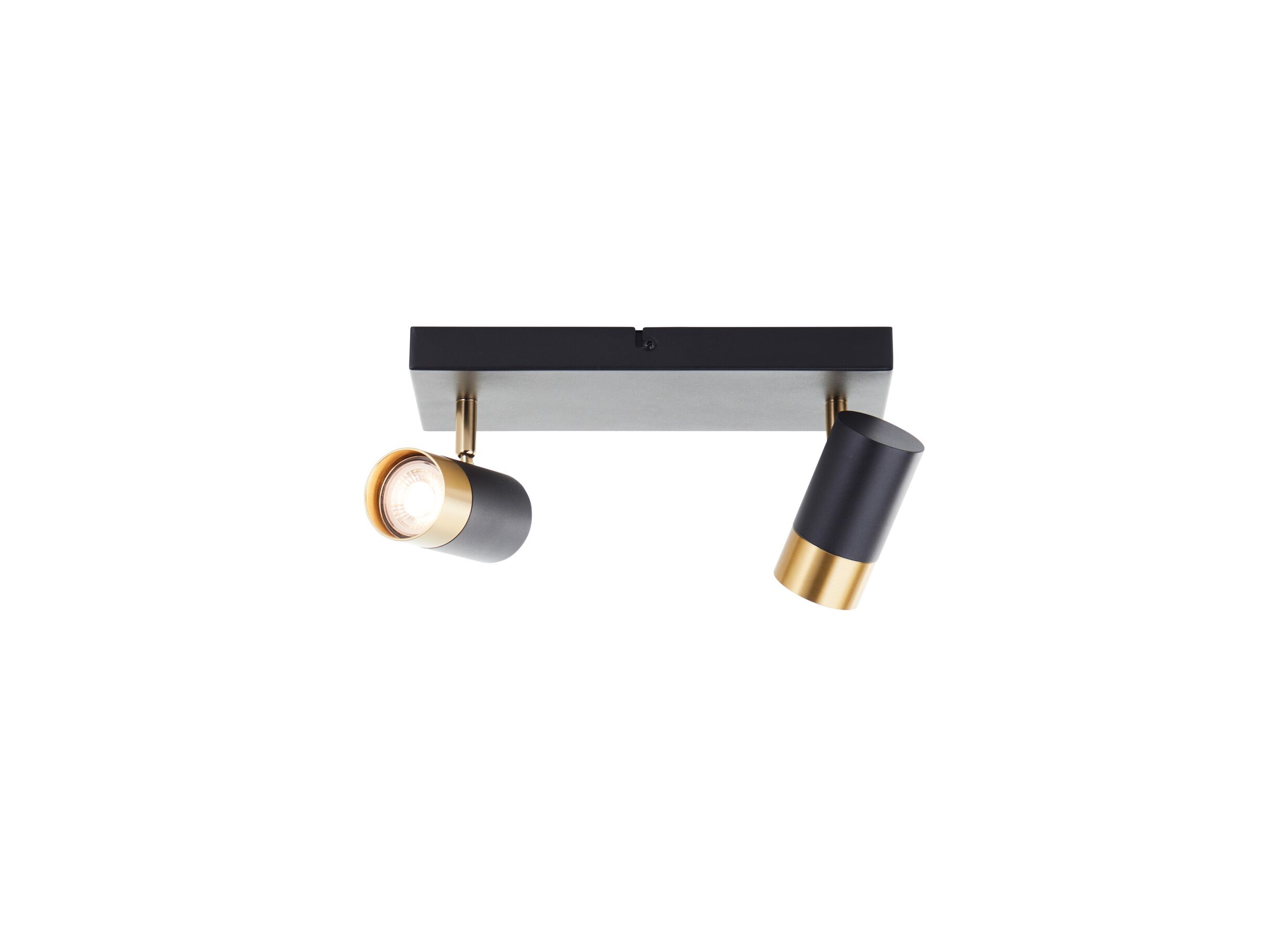 Aperçu - Spot Vigolo avec 2 spots 5W GU10 - 33x12,5cm - noir/doré