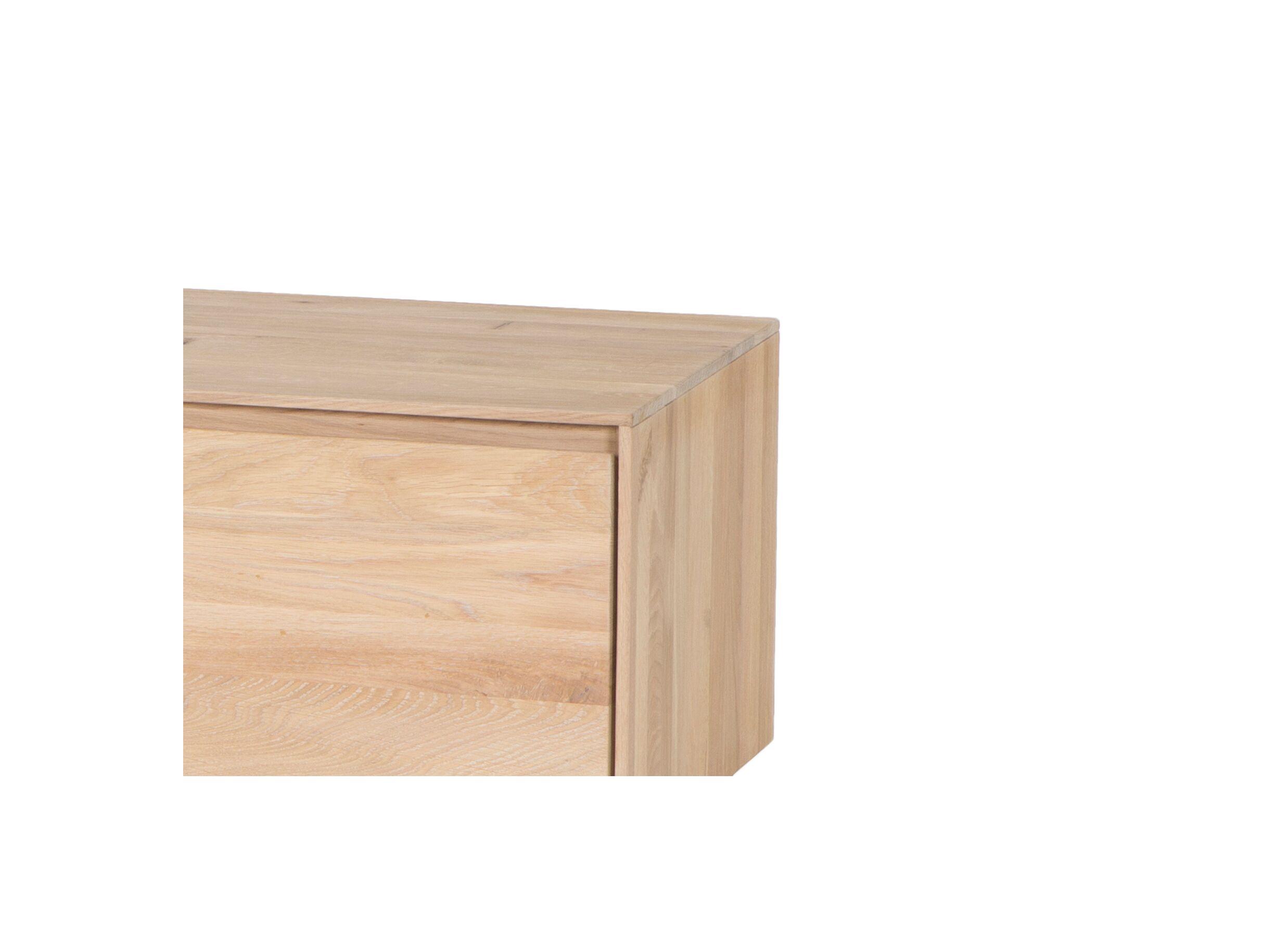 Meuble TV Caviar 111cm - chêne massif & décor - naturel