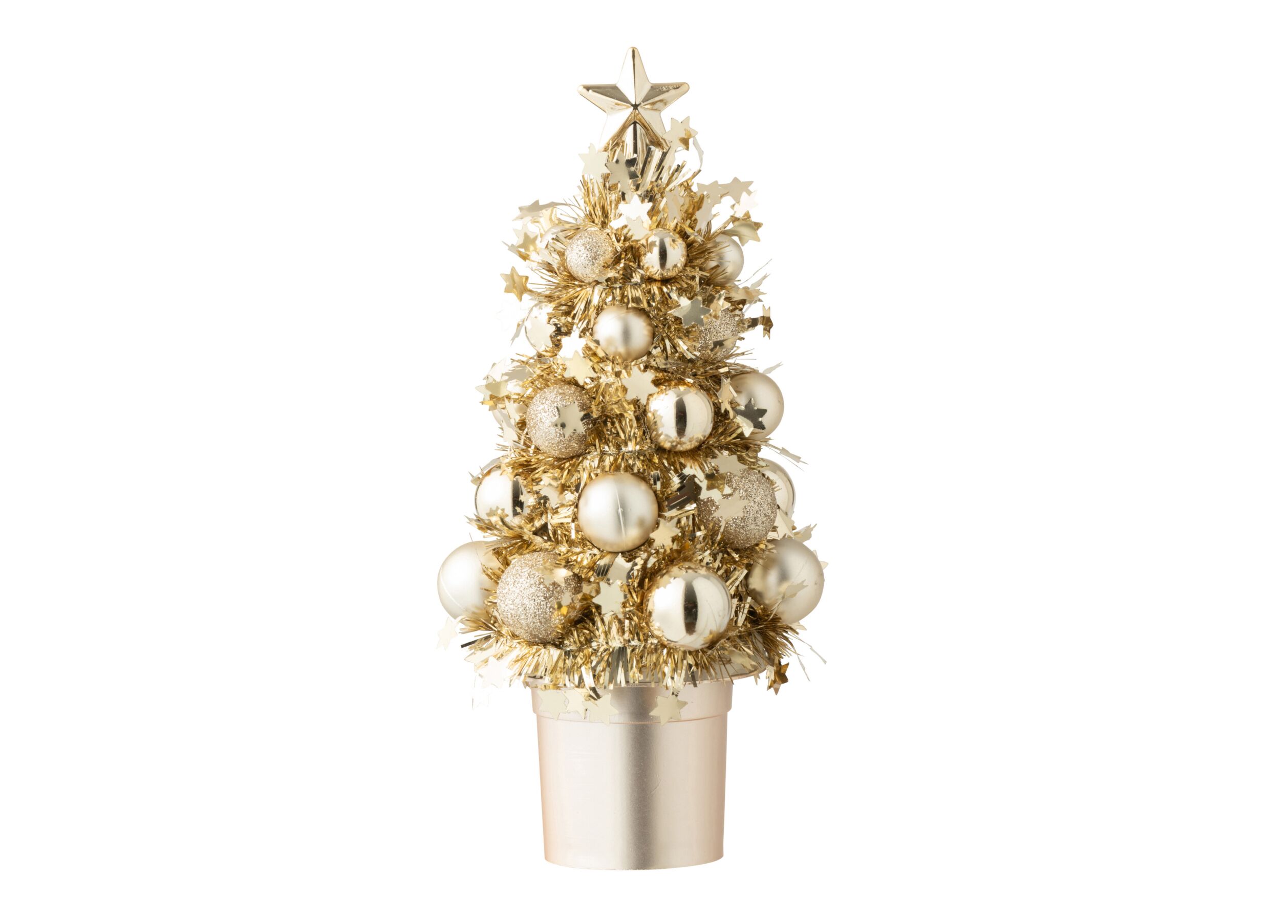 Hoofdfoto - Kerstboom H20,5cm - kunststof - champagne