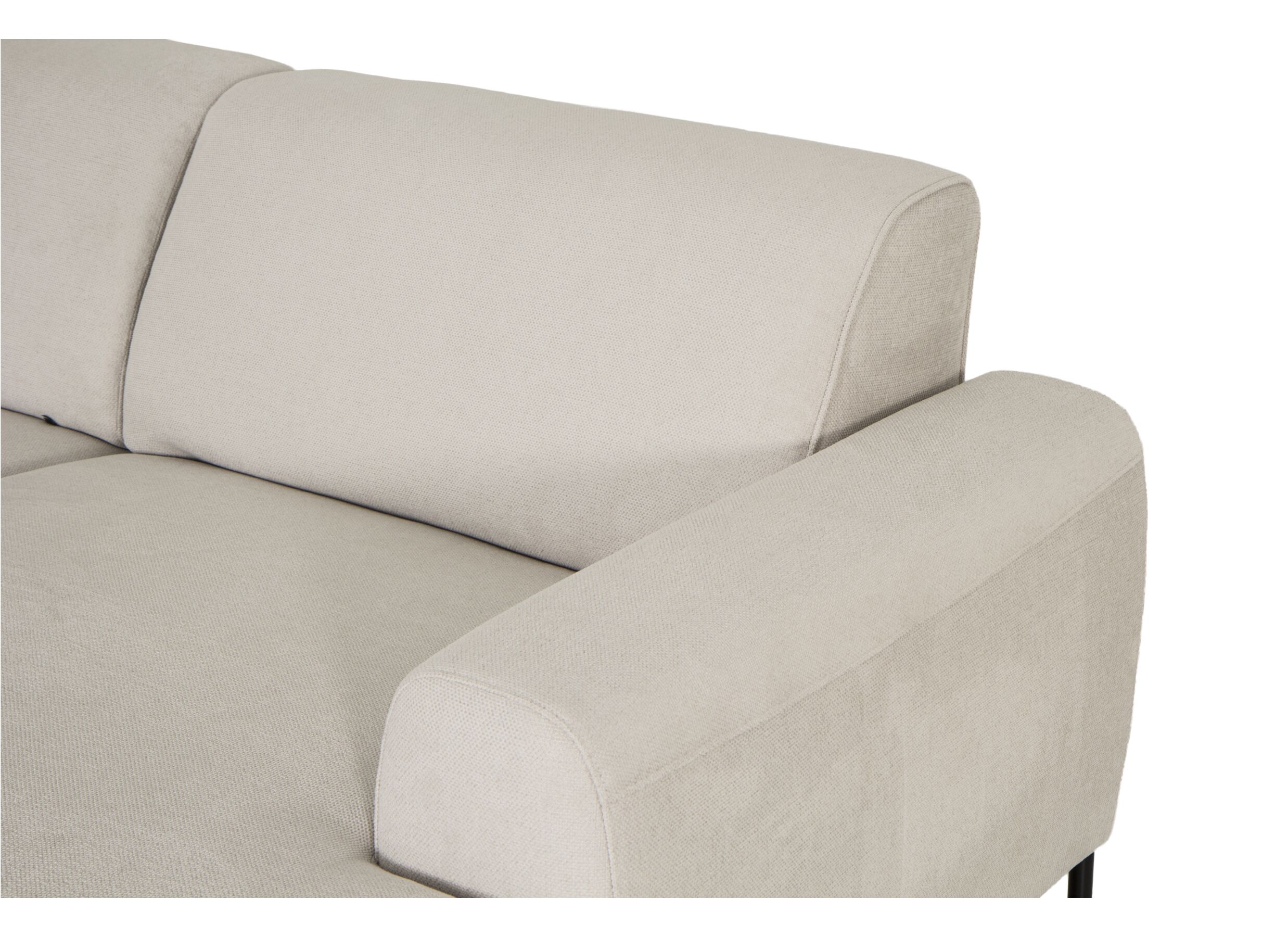 Canapé d'angle Lund 370x278cm - tissu - beige