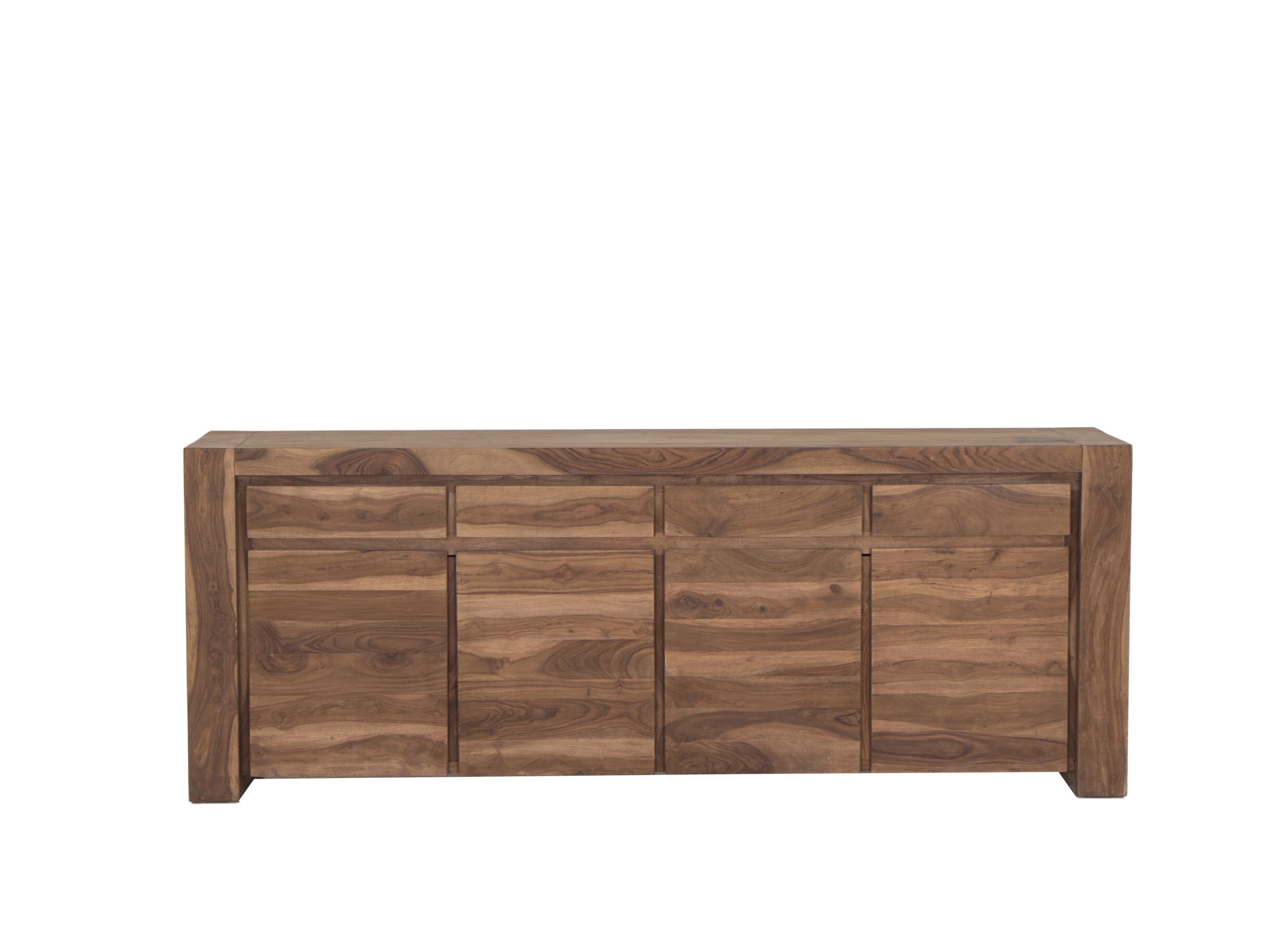 Dressoir Carbone 225cm - sheesham massief & decor - naturel