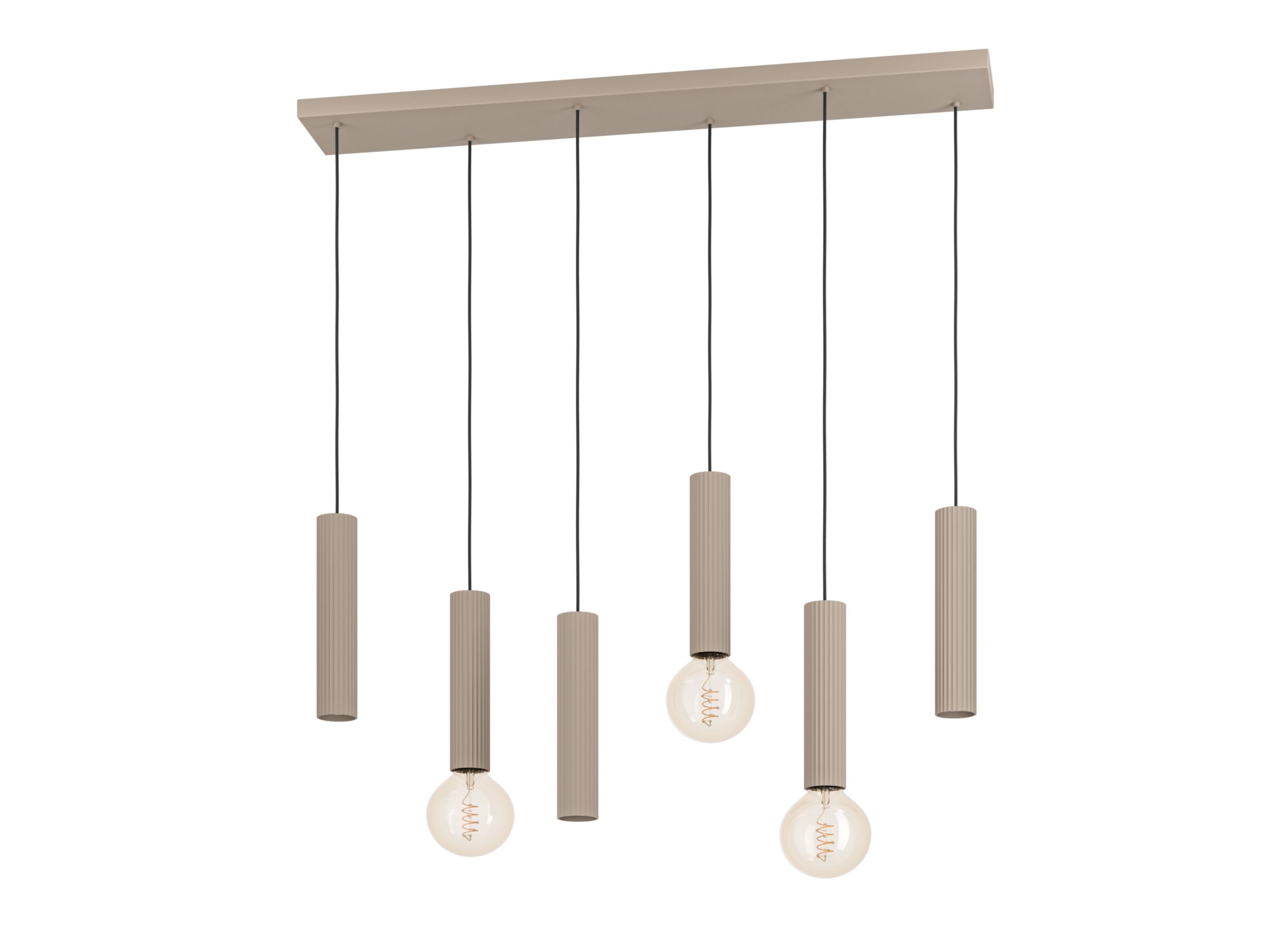 Aperçu - Suspension Fariolo 96x14x102cm 3x40W E27 & 3x7W GU10 - acier - sable