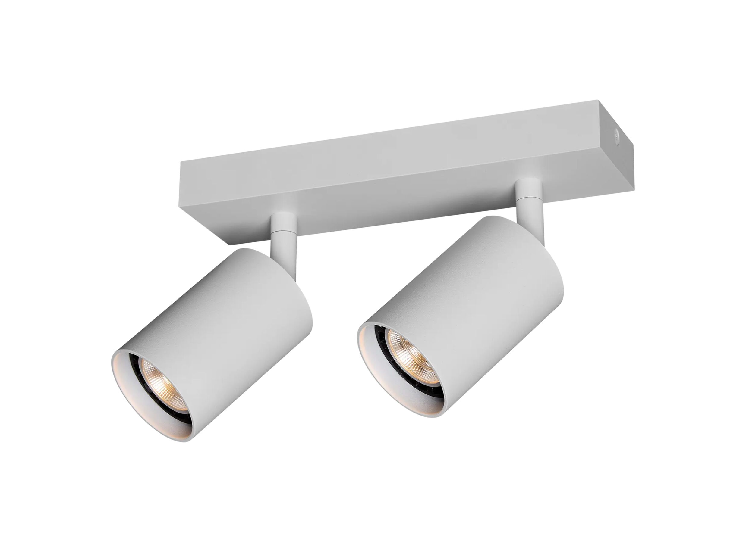 Opbouwspot 2xGU10 - aluminium - wit - Spot 2xGU10 - aluminium - blanc