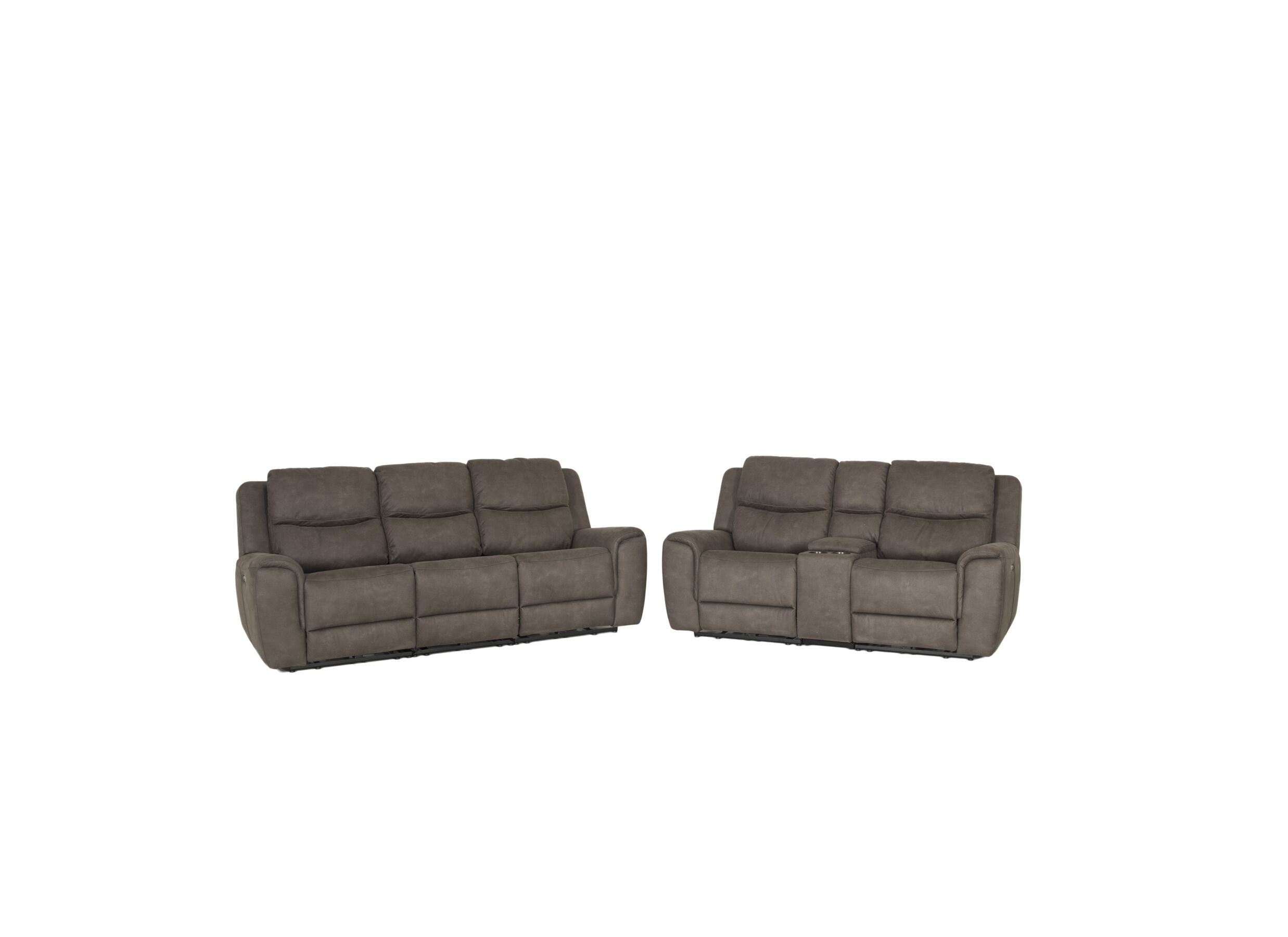 Zetel Cluny 3+2-zit - stof - bruingrijs met relax - Canapé Cluny 3+2 places - tissu - brun gris avec relax