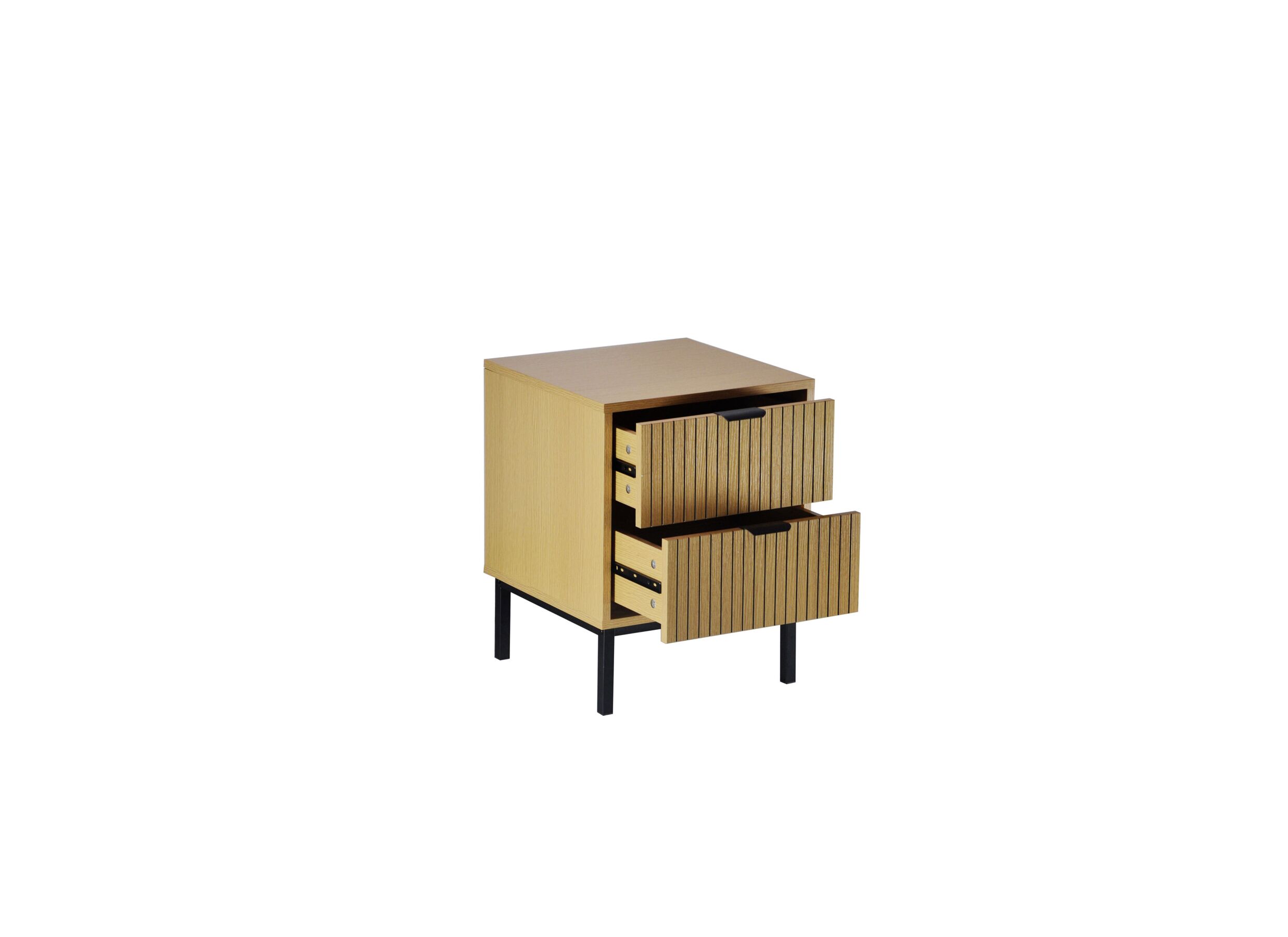 Aperçu - Table de chevet Nevado 40x40x52cm - MDF mélamine - chêne sauvage