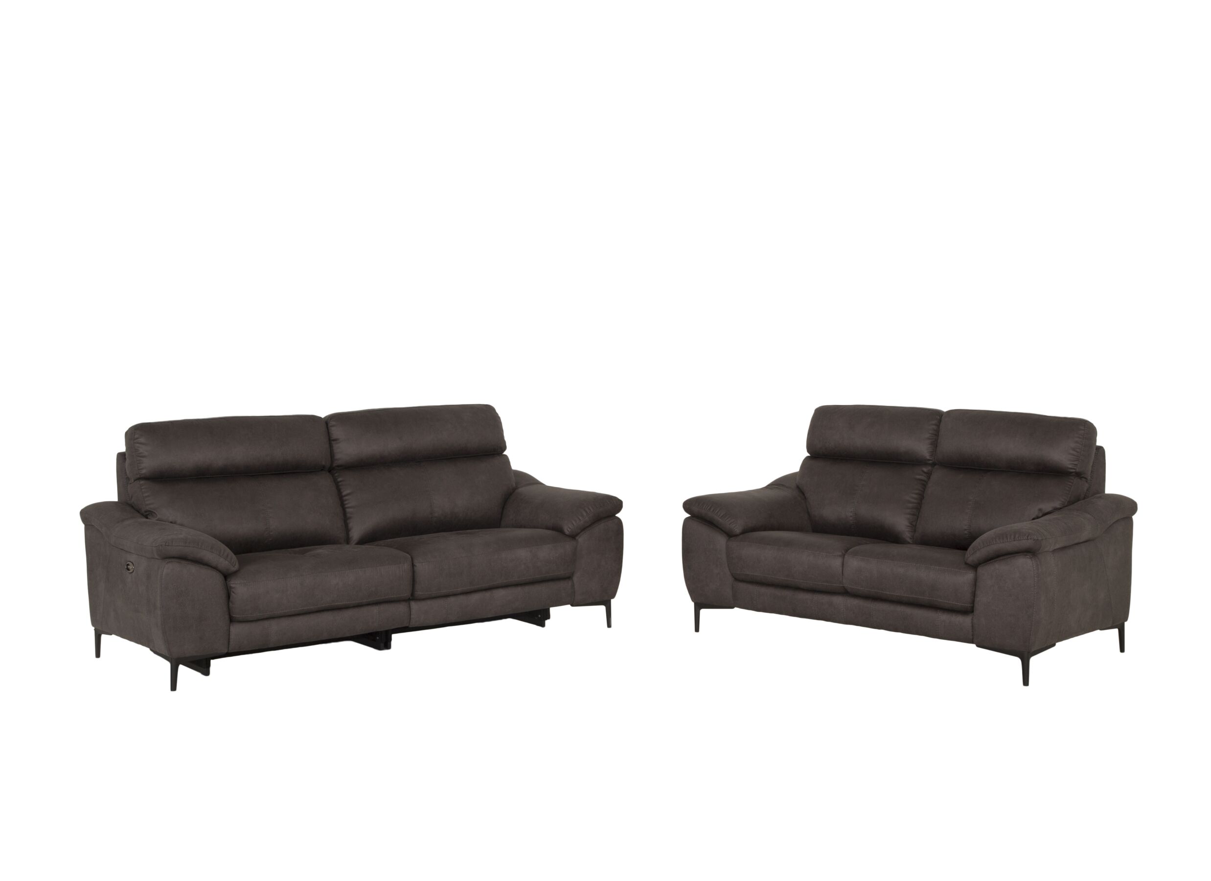 Zetel Angele 2,5+2-zit - stof - bruingrijs met relax