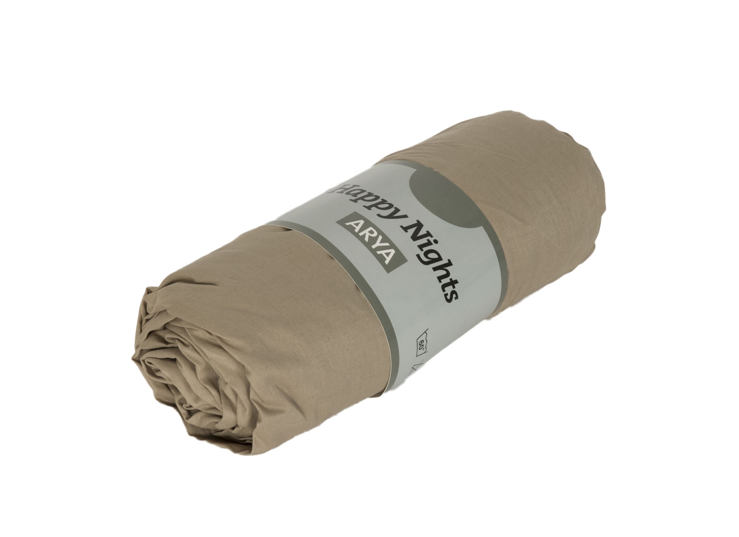 Aperçu - Drap-housse Arya 160x200cm - coton - mastic