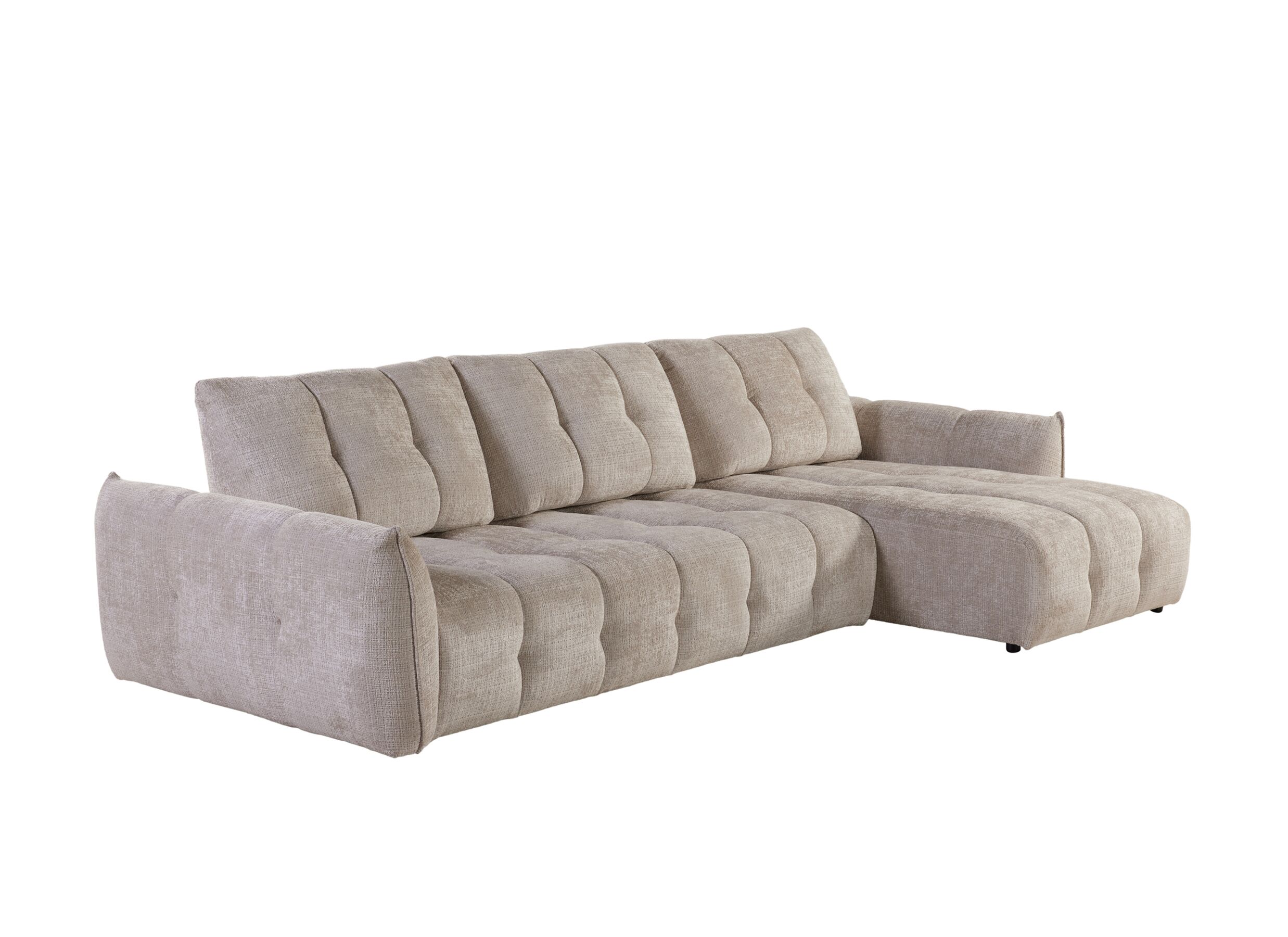 Overzichtsfoto - Hoeksalon Pocone 337x187-200cm - stof - greige met zitdiepteverstelling