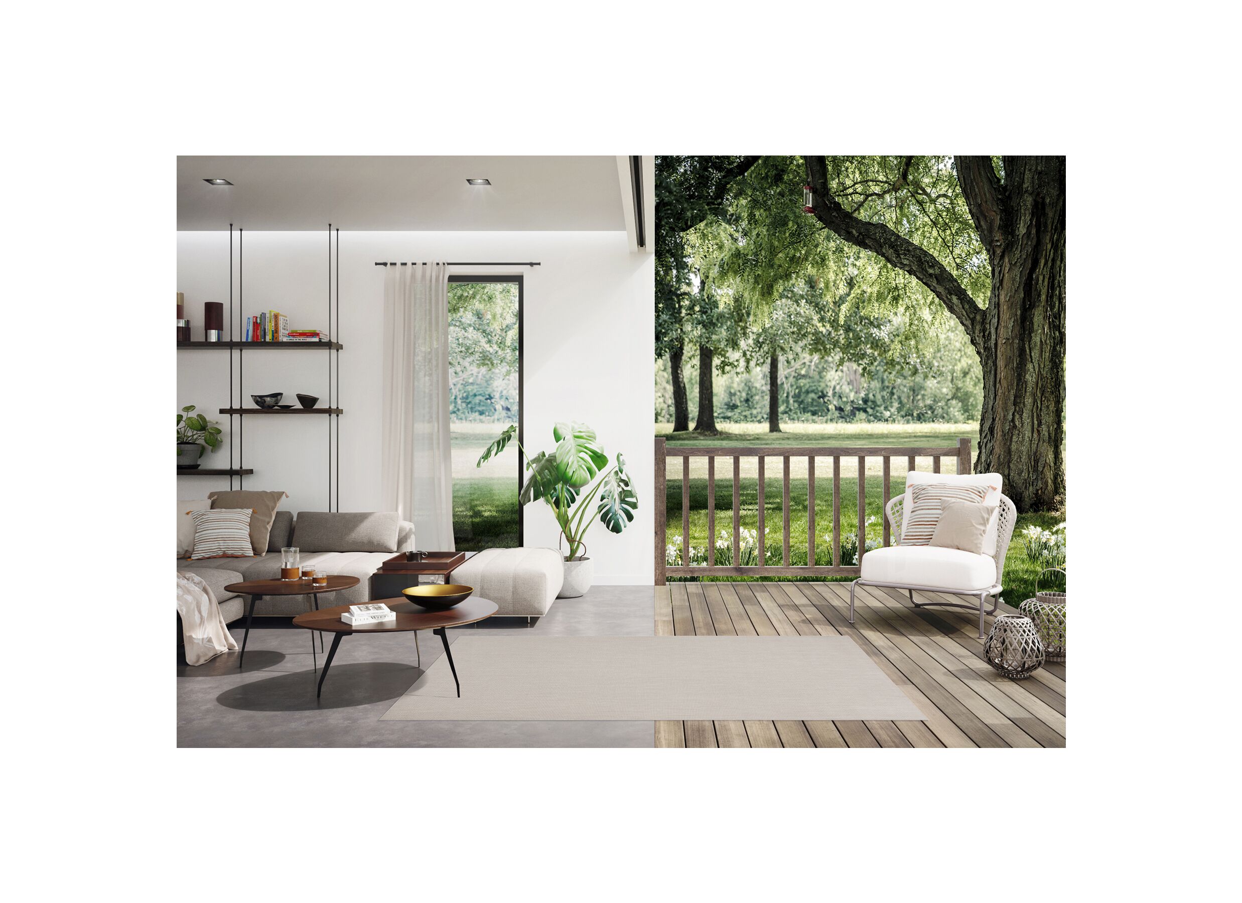 Tapijt Fora 160x230cm - polypropyleen - taupe