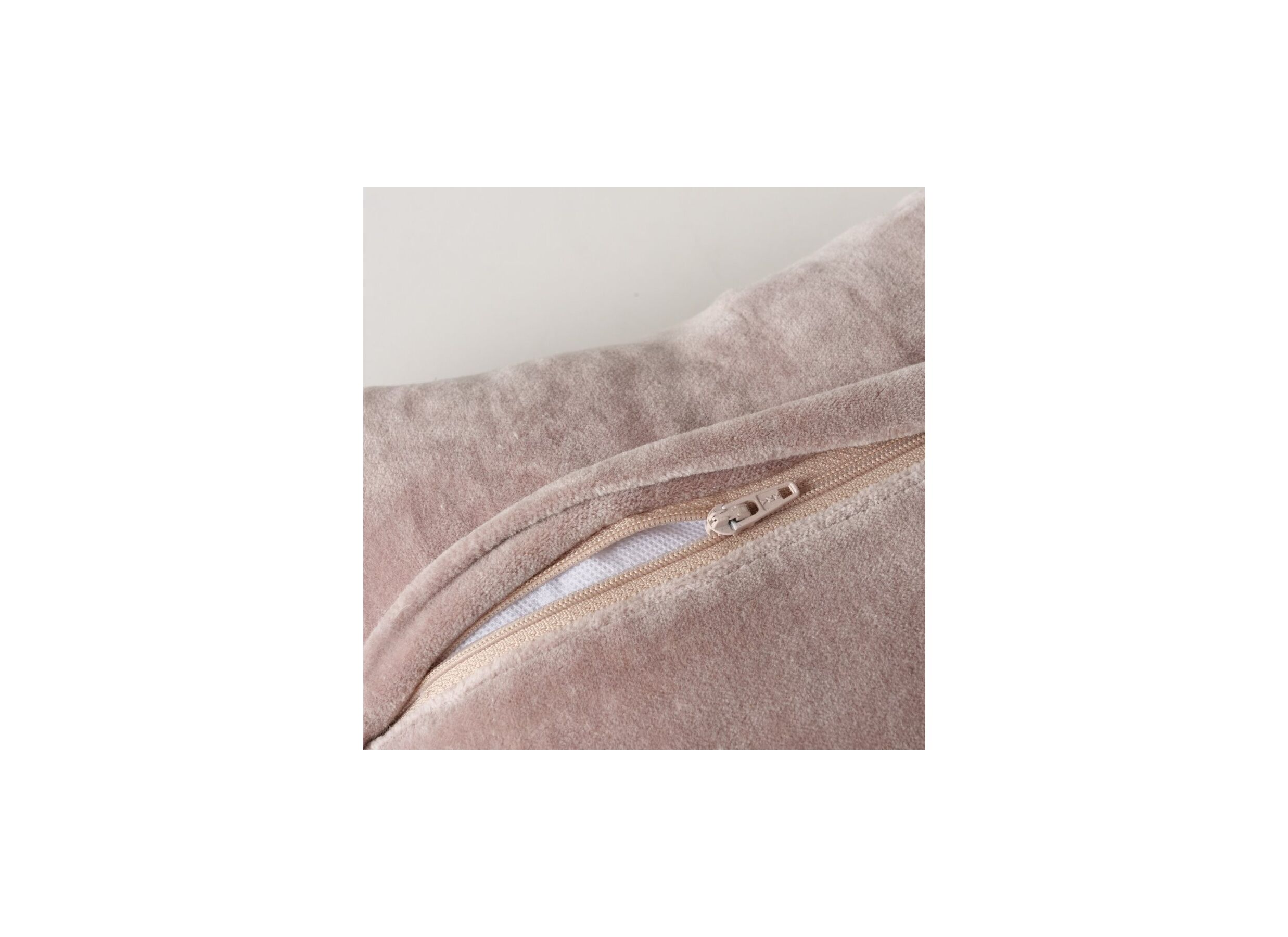 Detail - Coussin Peline 30x30cm - coton - rose clair