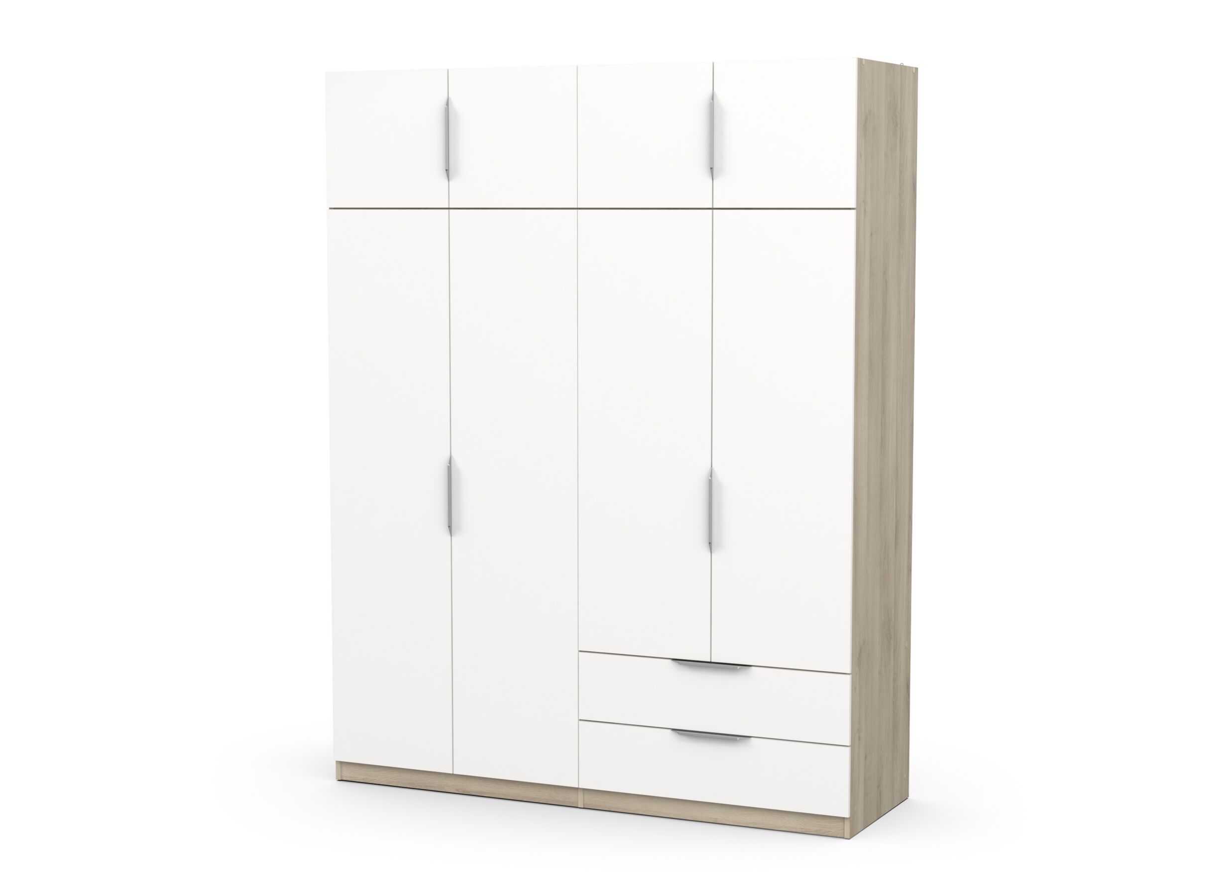 Garde-robe Ghost 157cm - décor - chêne kronberg/blanc
