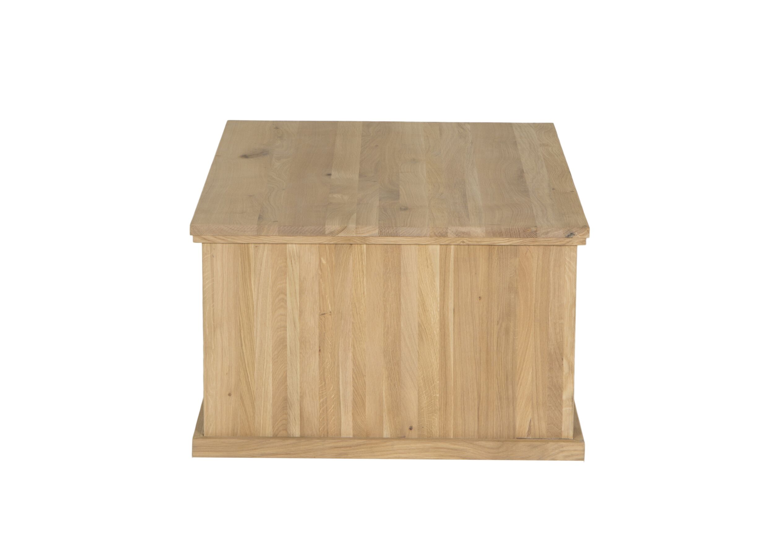 Table basse Grimaldi 120x74x45cm - chêne massif & placage & décor - naturel avec rangement