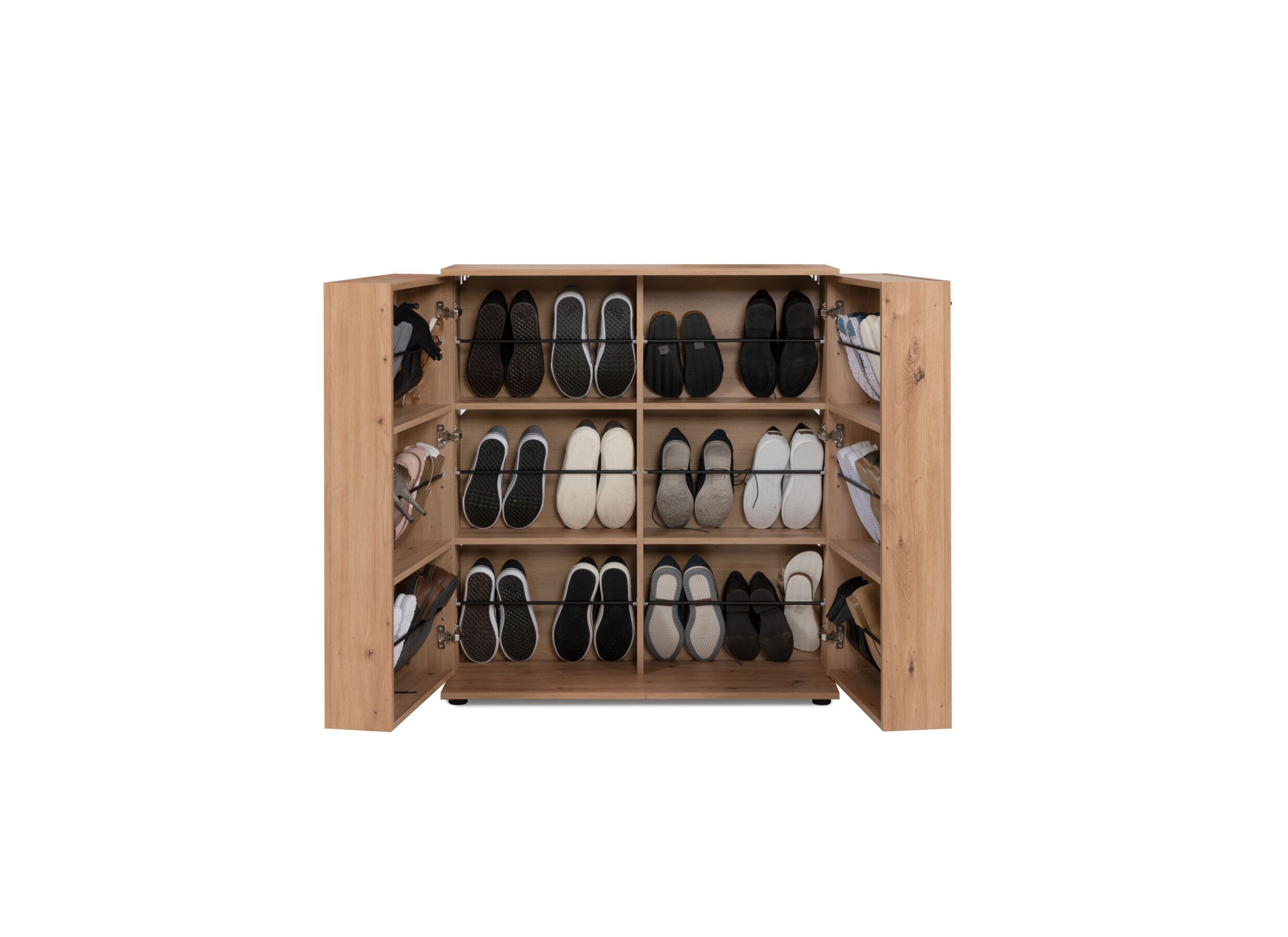 Schoenenkast Satos 100x34x110cm - melamine - artisanale eik