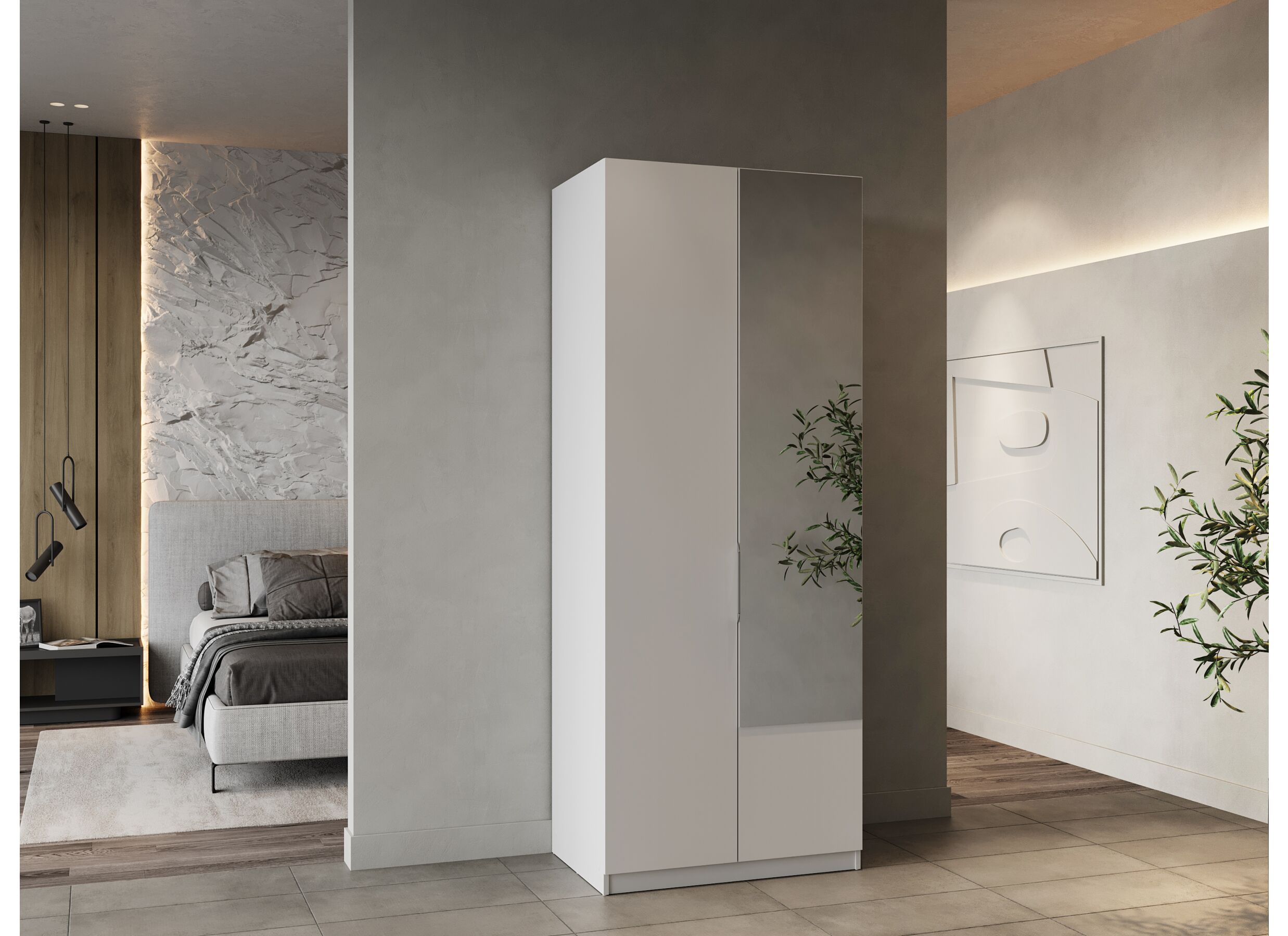 Garde-robe Ghost 79cm - décor - blanc
