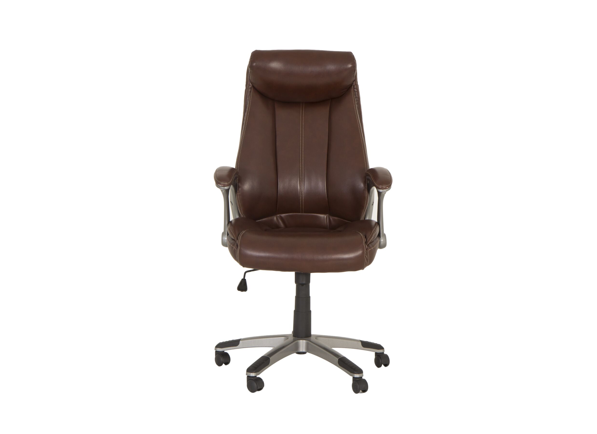 Chaise de bureau Captain 66x66x124cm - similicuir - marron