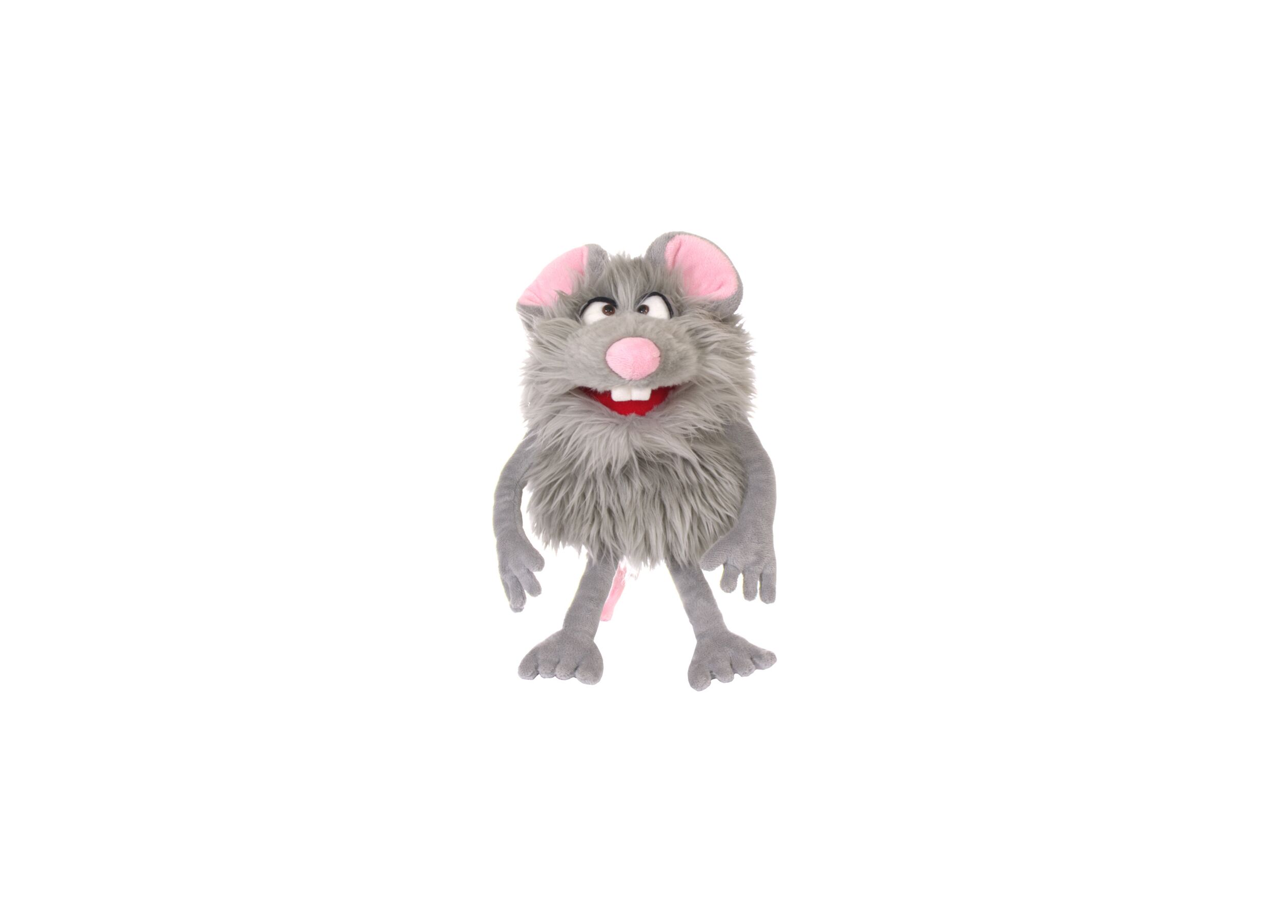 Handpop Monster to go Tuddel H30cm - polyester - grijs - Marionnette à main Monster to go Tuddel H30cm - polyester - gris