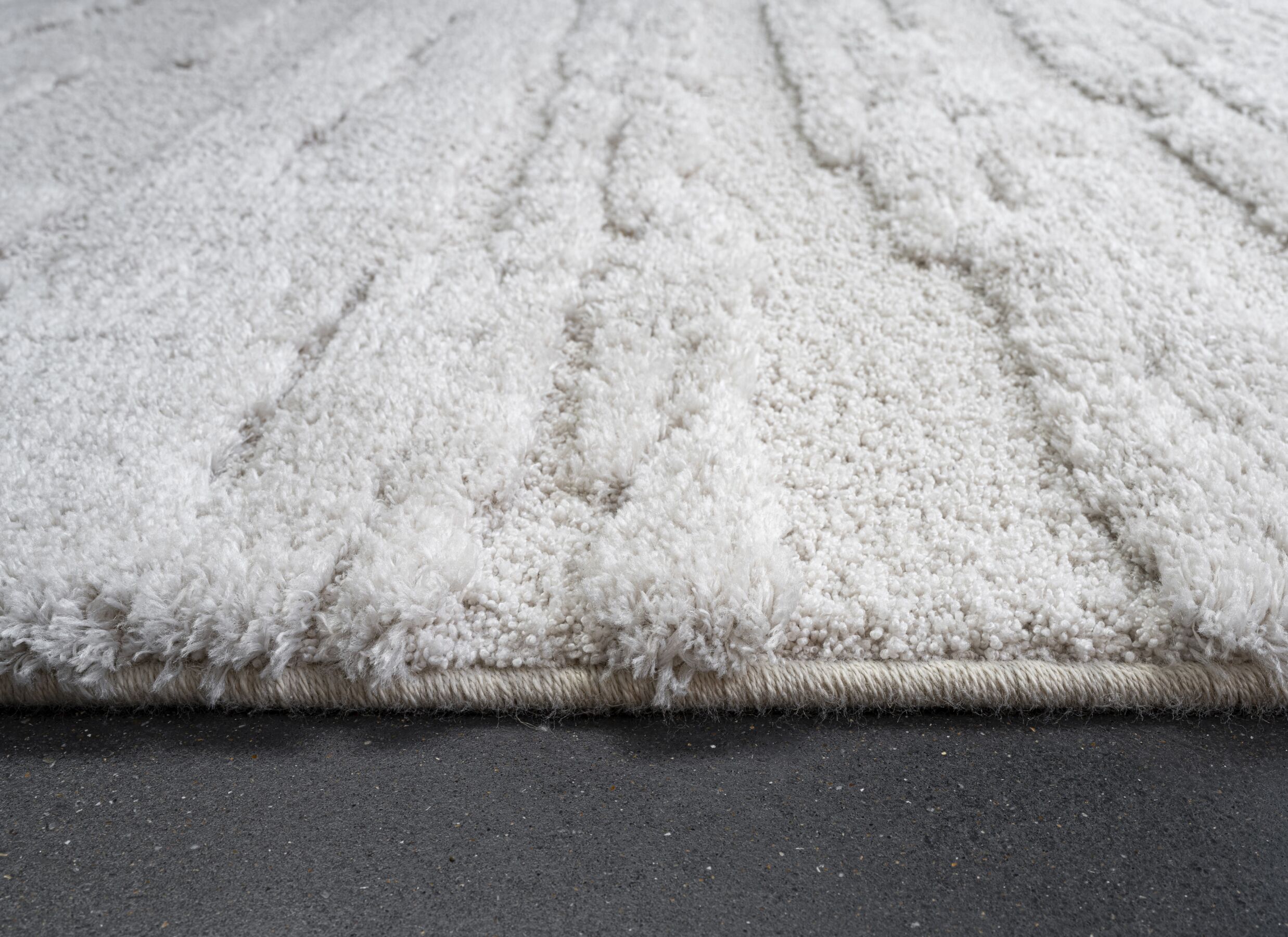 Detail - Tapis Madagaskar 133x195cm - polyester - blanc