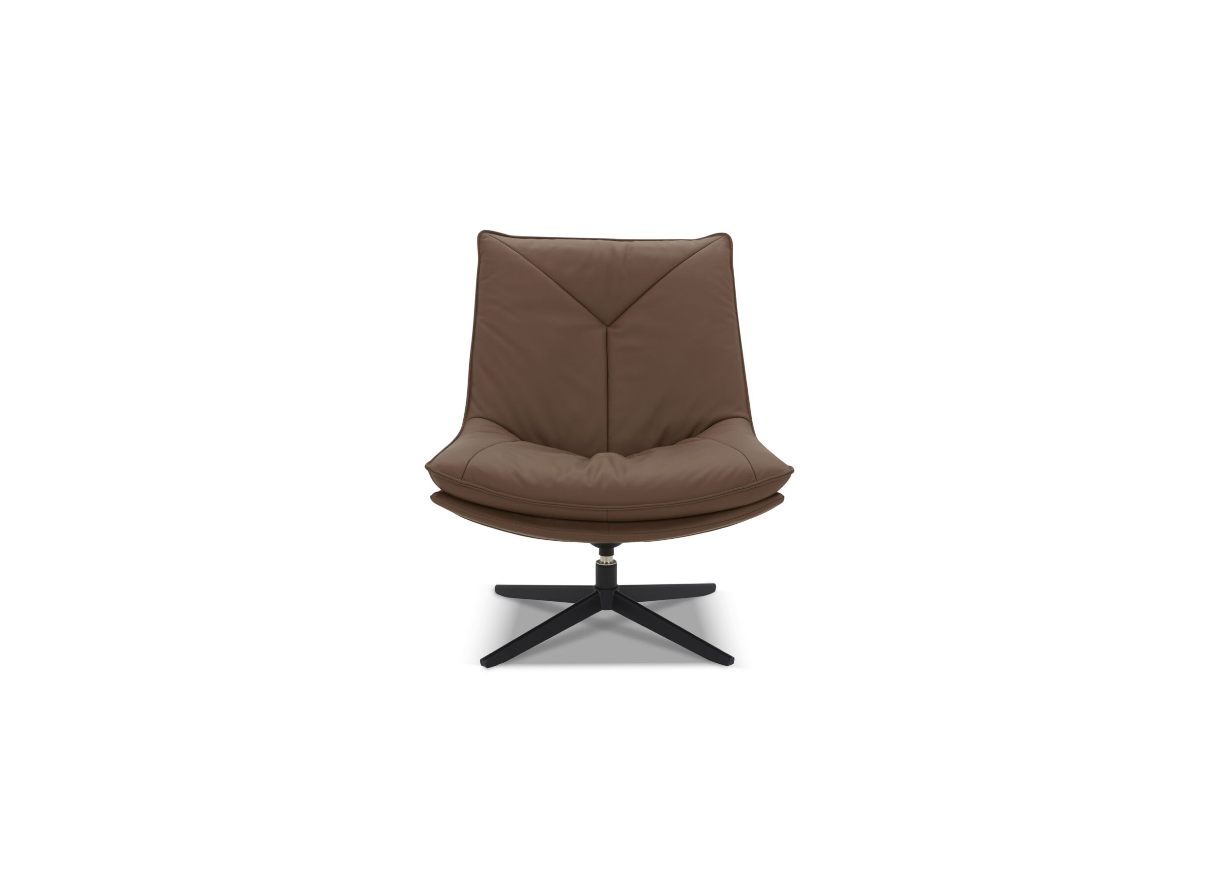 Overzichtsfoto - Draaifauteuil A8036 75x90x87cm - leder - cognac