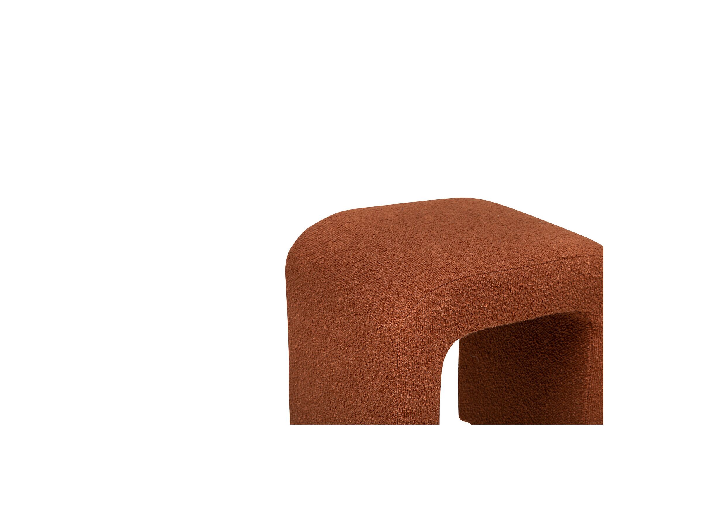 Pouf 41x35,5cm bouclé amber