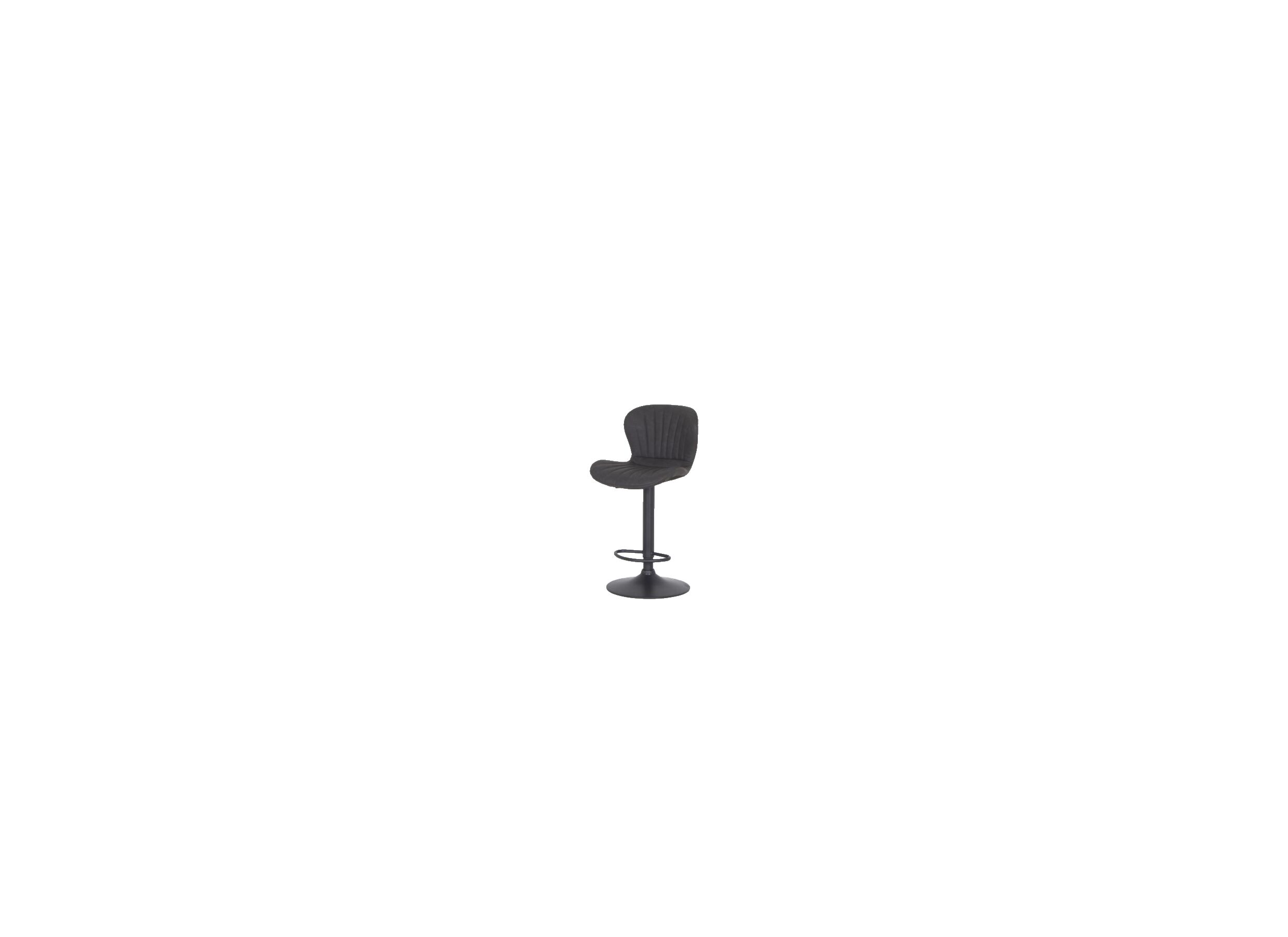 Chaise de bar Jukebox HA63-84cm - similicuir - anthracite